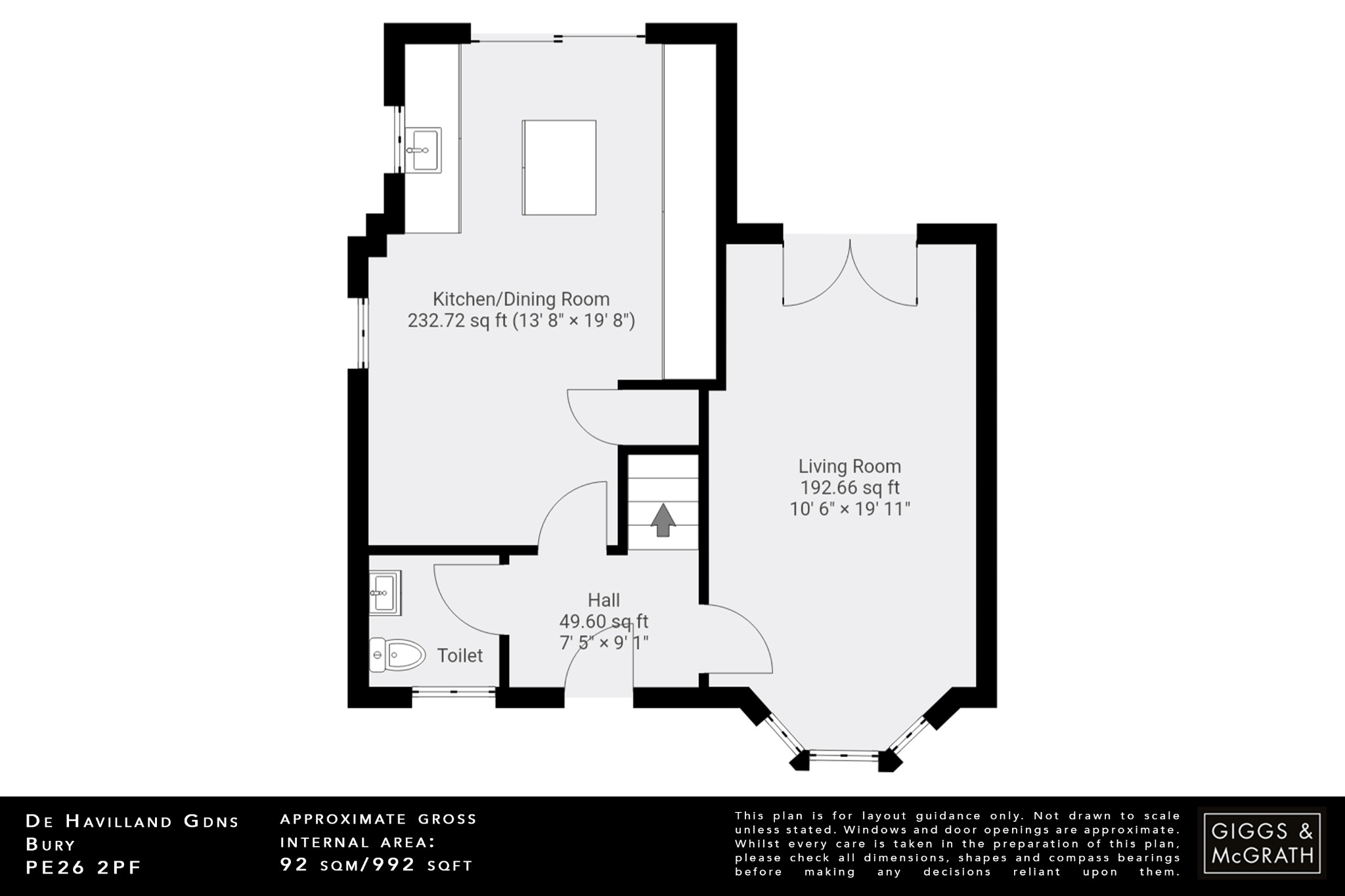 3 bed detached house for sale in De Havilland Gardens, Huntingdon - Property Floorplan