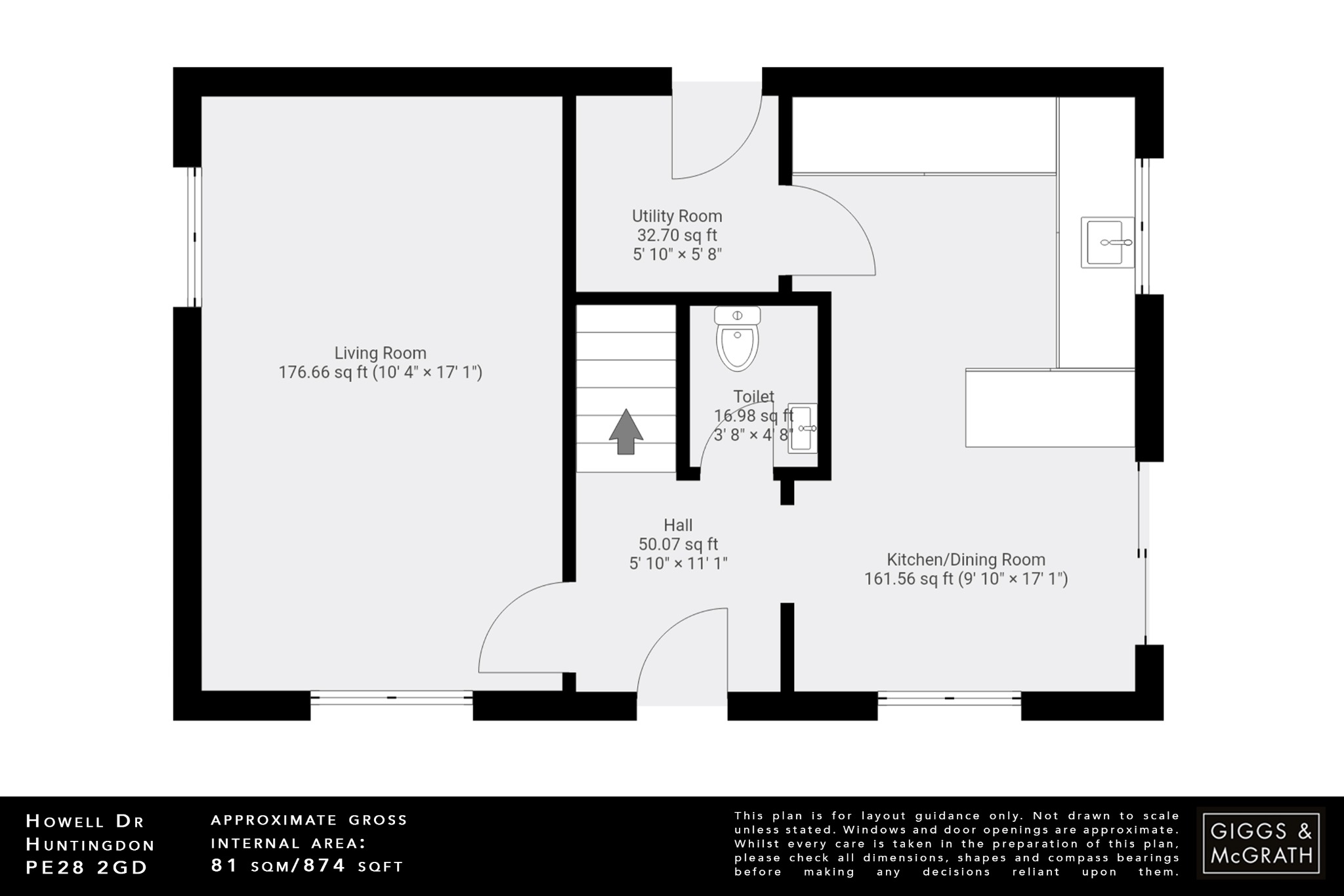 3 bed detached house for sale in Howell Drive, Huntingdon - Property Floorplan