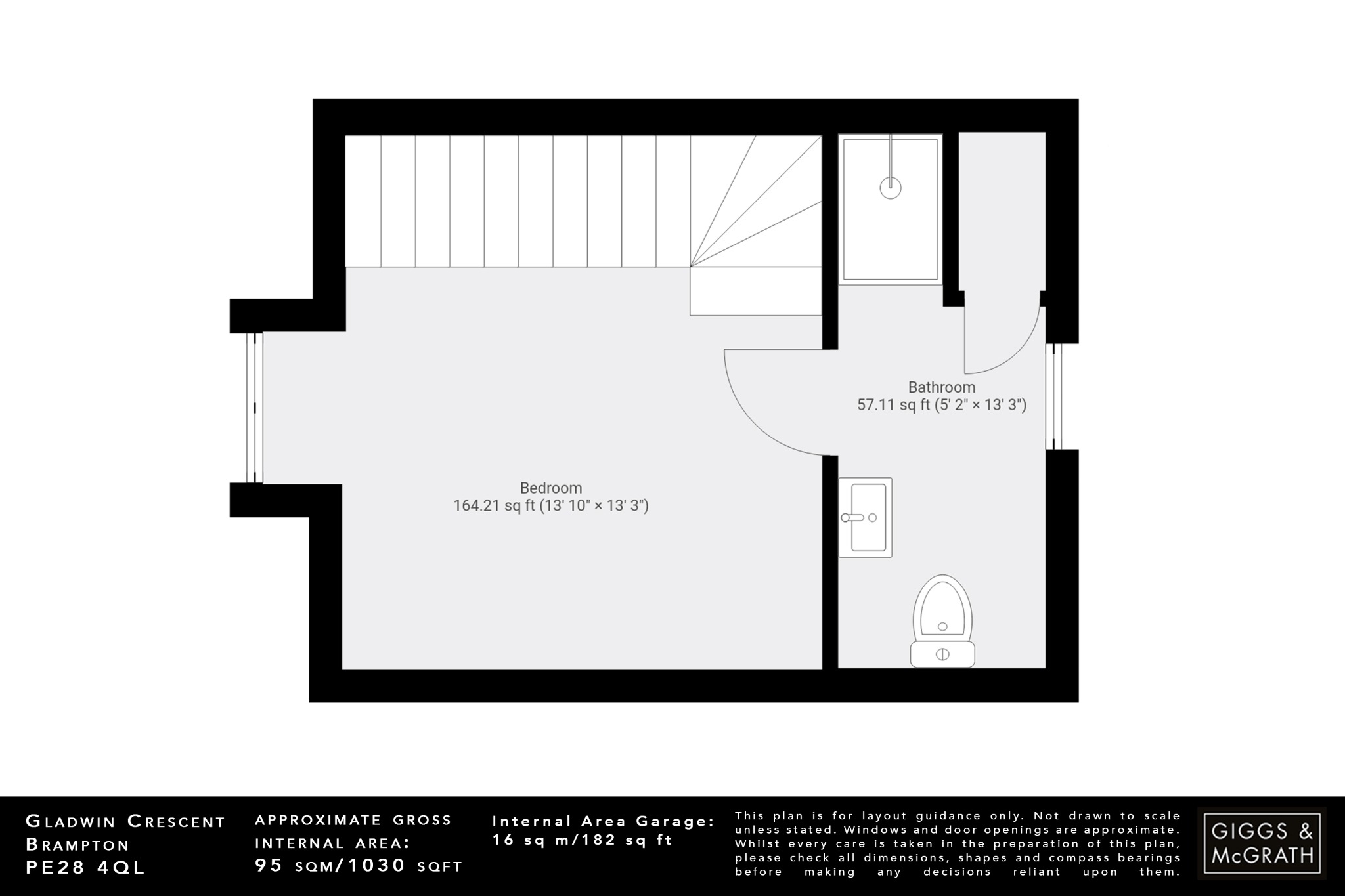 3 bed terraced house for sale in Brampton Gardens, Cambridgeshire - Property Floorplan