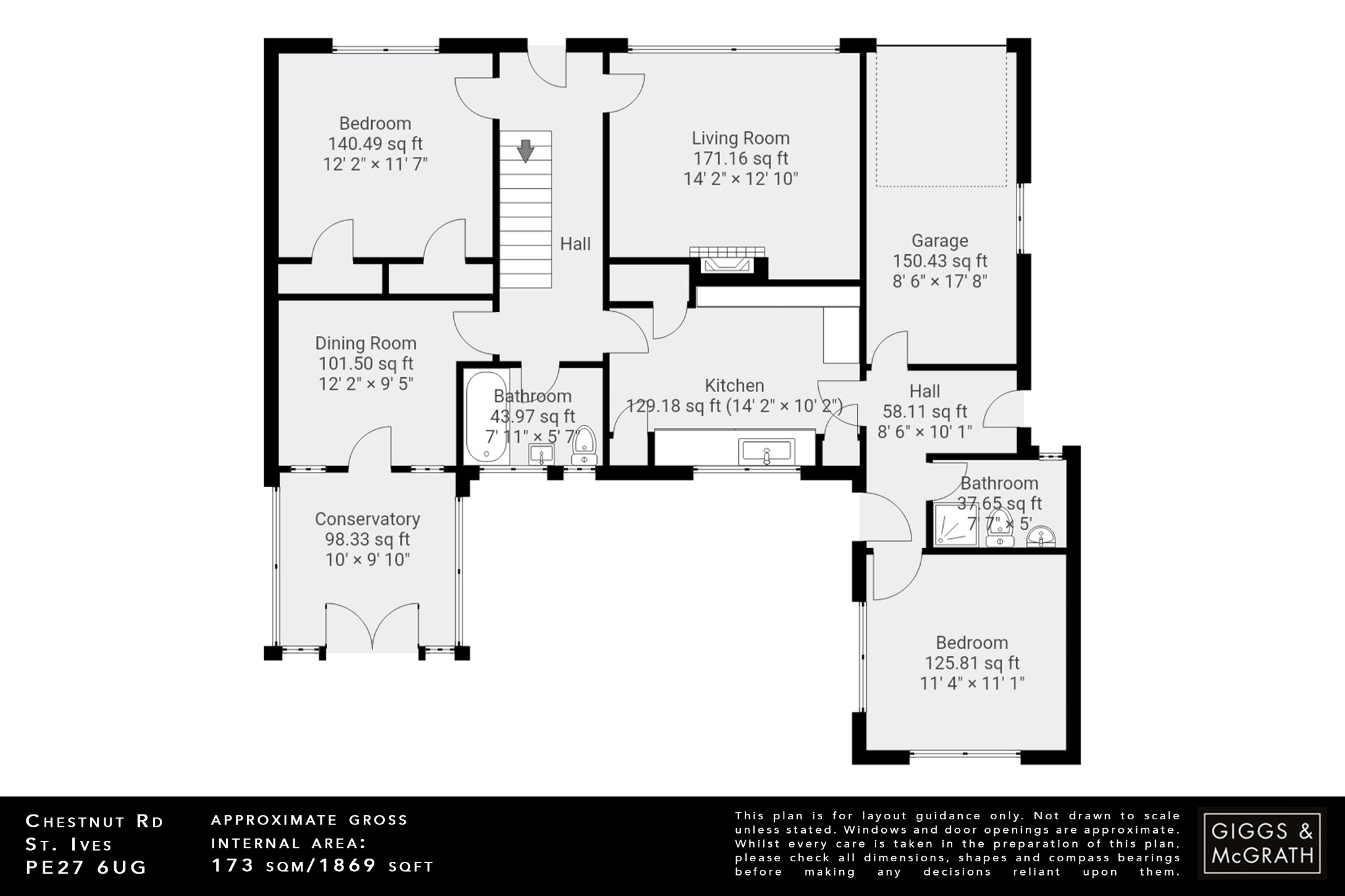 4 bed detached bungalow for sale in Chestnut Road, St. Ives - Property Floorplan