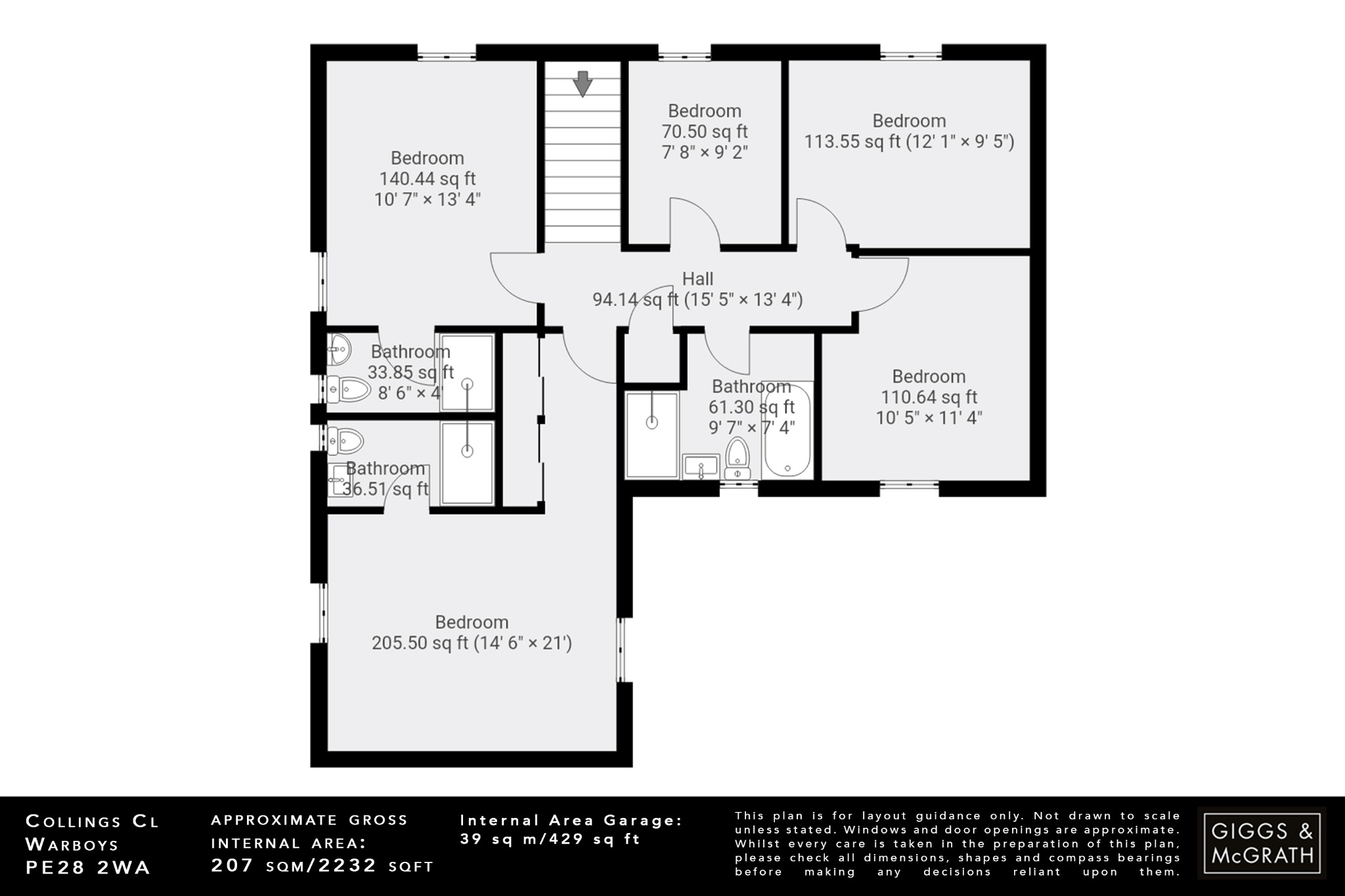 5 bed detached house for sale in Collinson Crescent, Huntingdon - Property Floorplan