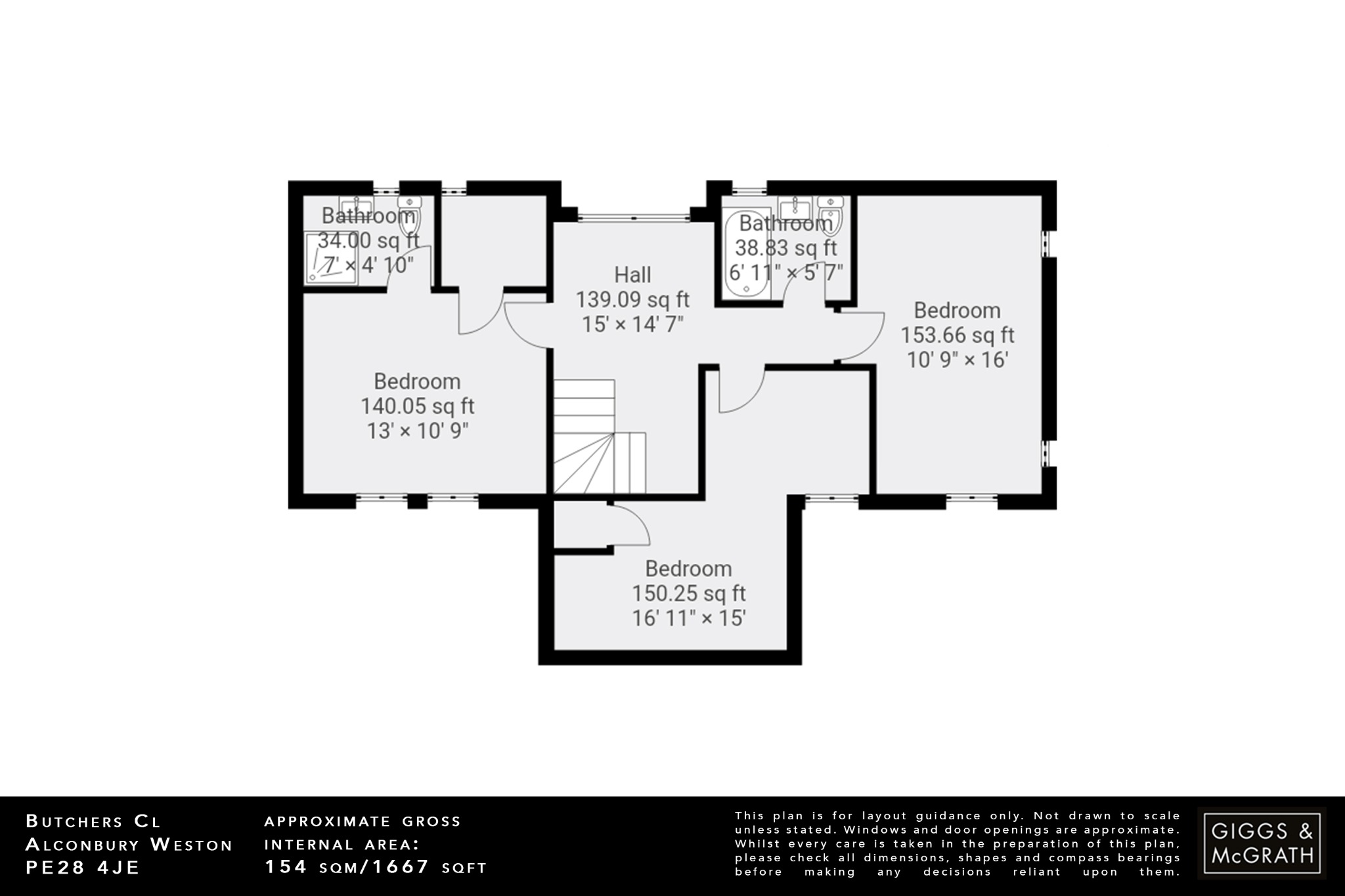 3 bed semi-detached house for sale in Butchers Close, Huntingdon - Property Floorplan