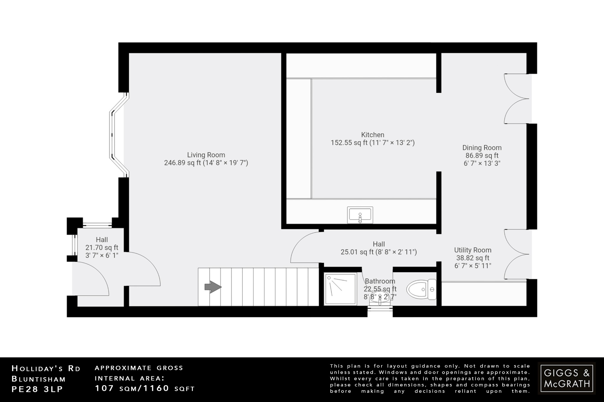 4 bed semi-detached house for sale in Hollidays Road, Huntingdon - Property Floorplan