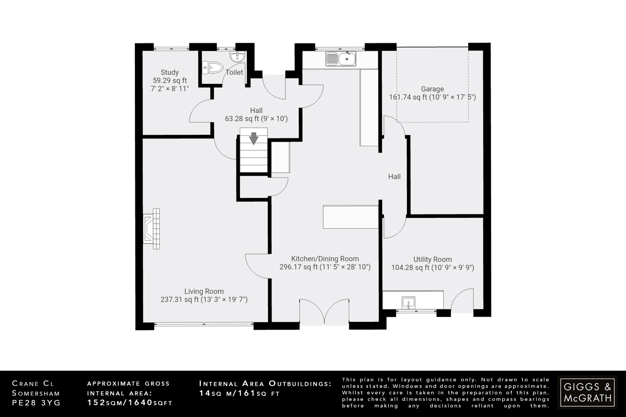 4 bed detached house for sale in Crane Close, Huntingdon - Property Floorplan