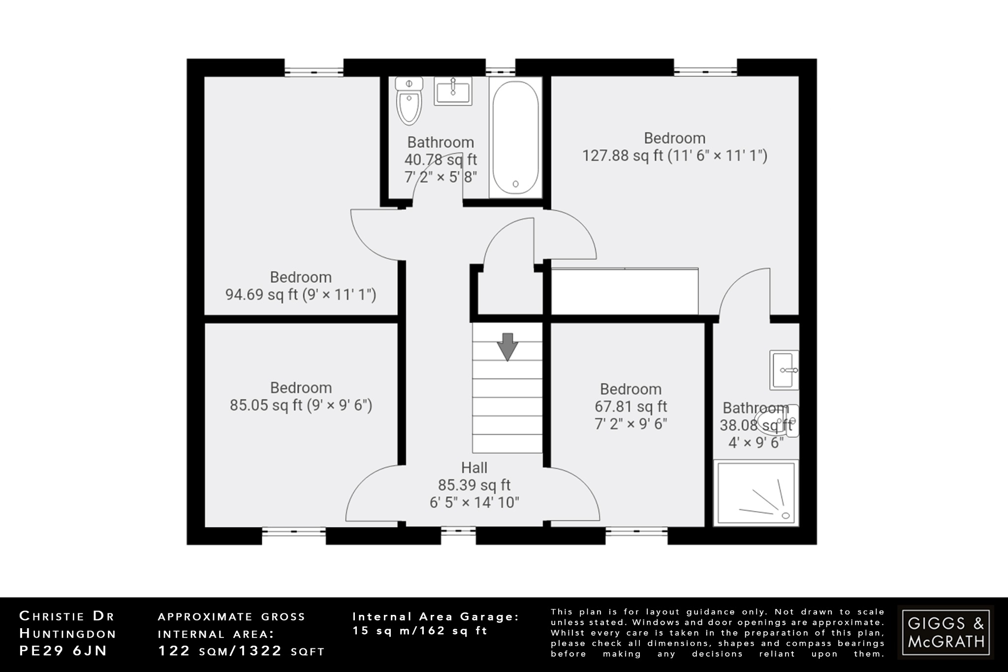 4 bed semi-detached house for sale in Christie Drive, Huntingdon - Property Floorplan