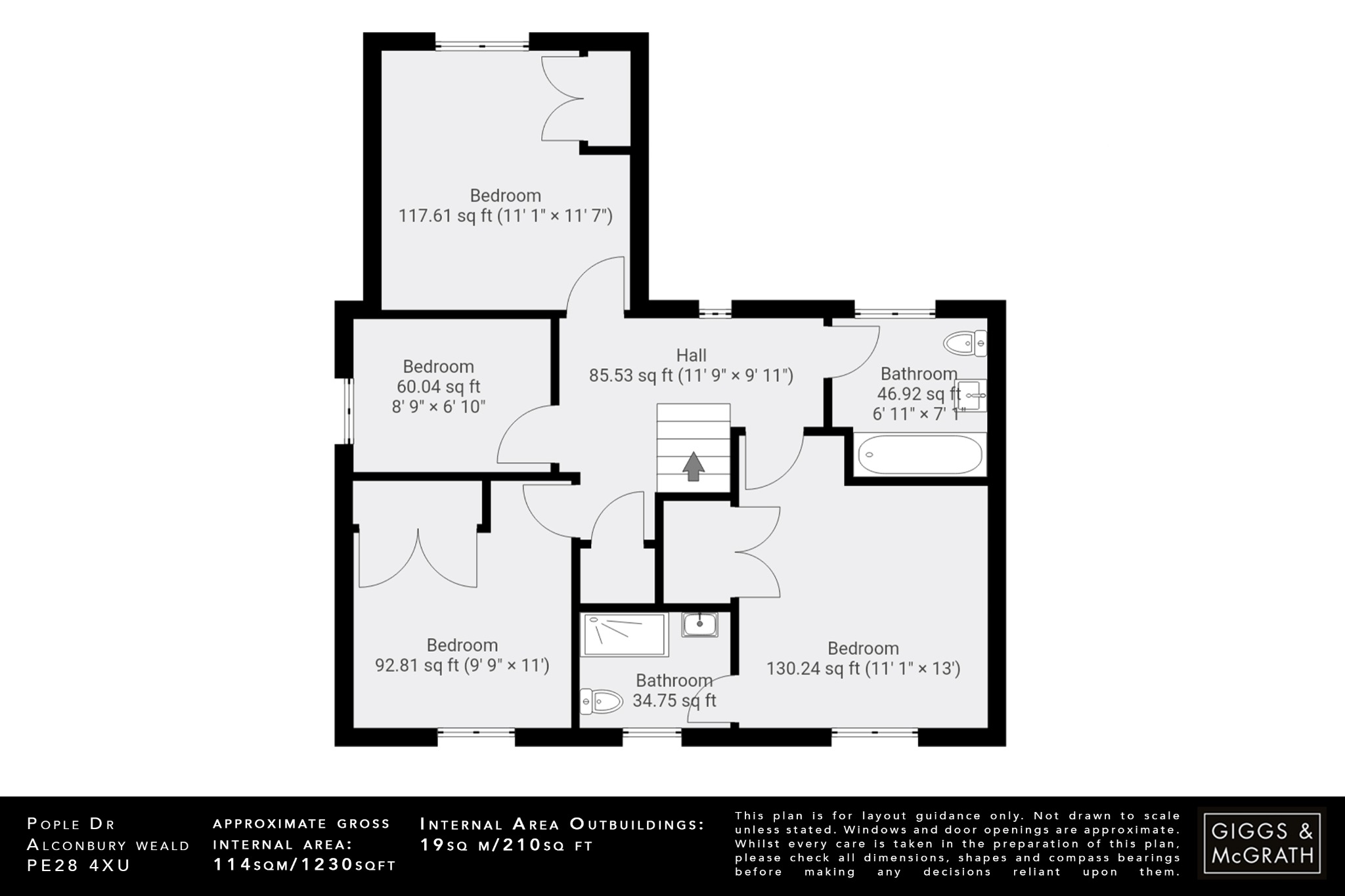 4 bed detached house for sale in Pople Drive, Huntingdon - Property Floorplan