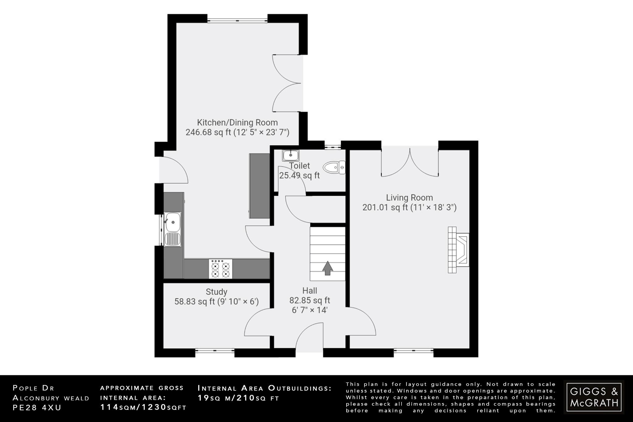 4 bed detached house for sale in Pople Drive, Huntingdon - Property Floorplan