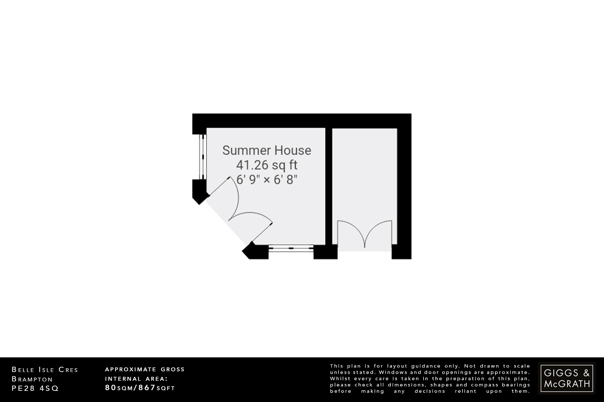 2 bed semi-detached house for sale in Belle Isle Crescent, Huntingdon - Property Floorplan