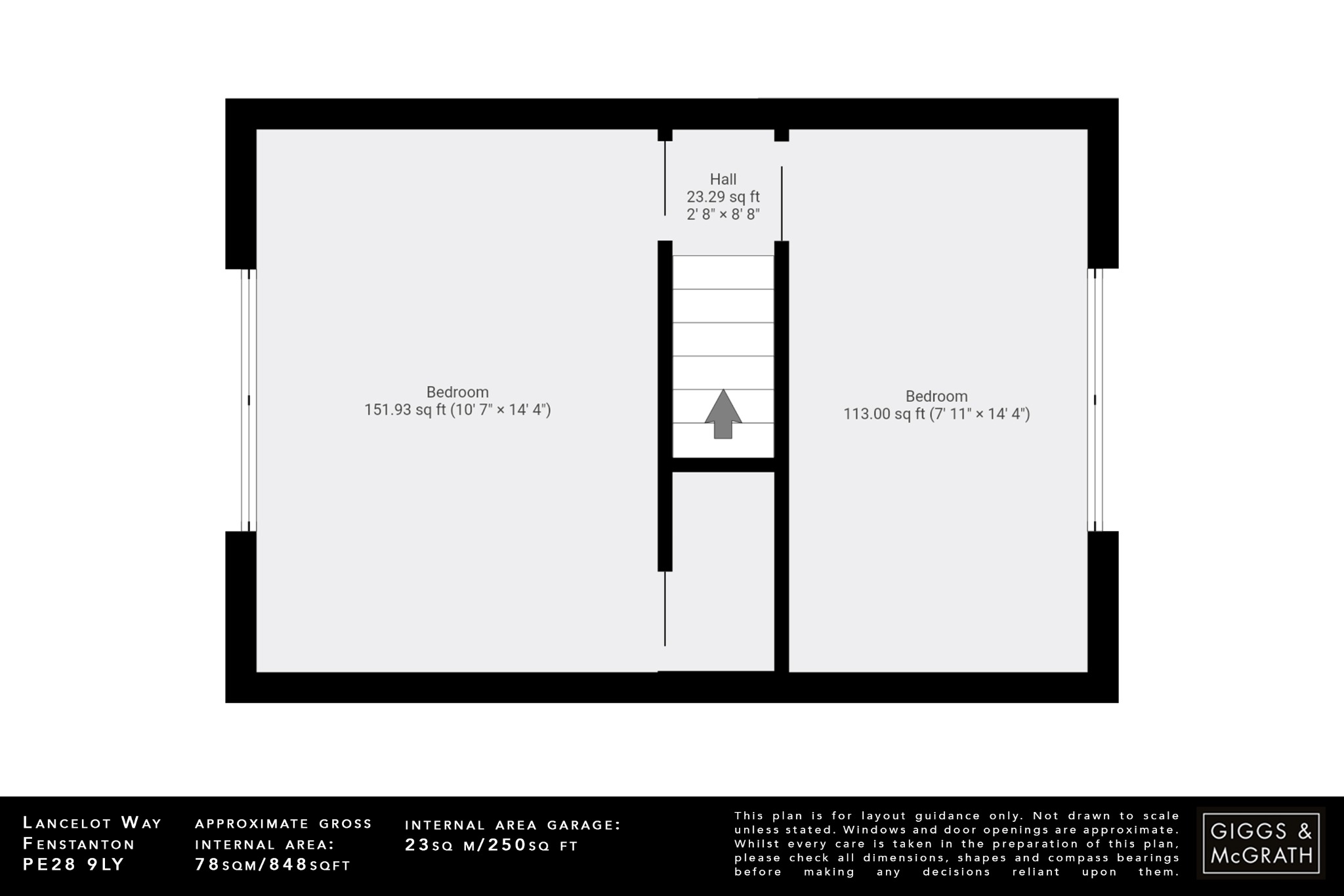 2 bed semi-detached house for sale in Lancelot Way, Huntingdon - Property Floorplan