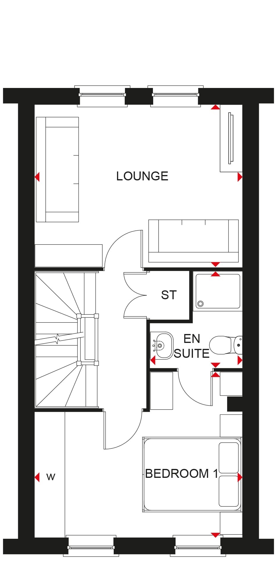 3 bed town house for sale in Senliz Road, Huntingdon - Property Floorplan