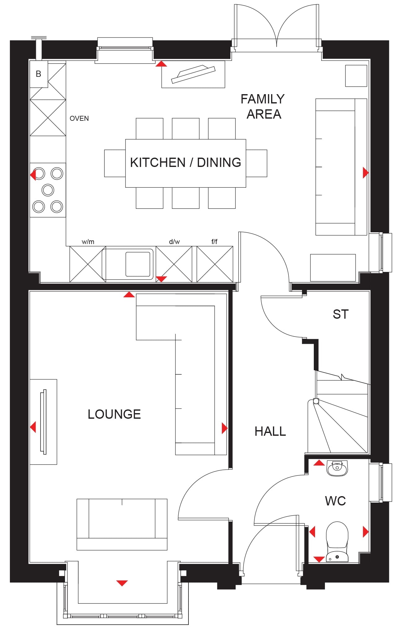 4 bed link detached house for sale in Senliz Road, Huntingdon - Property Floorplan