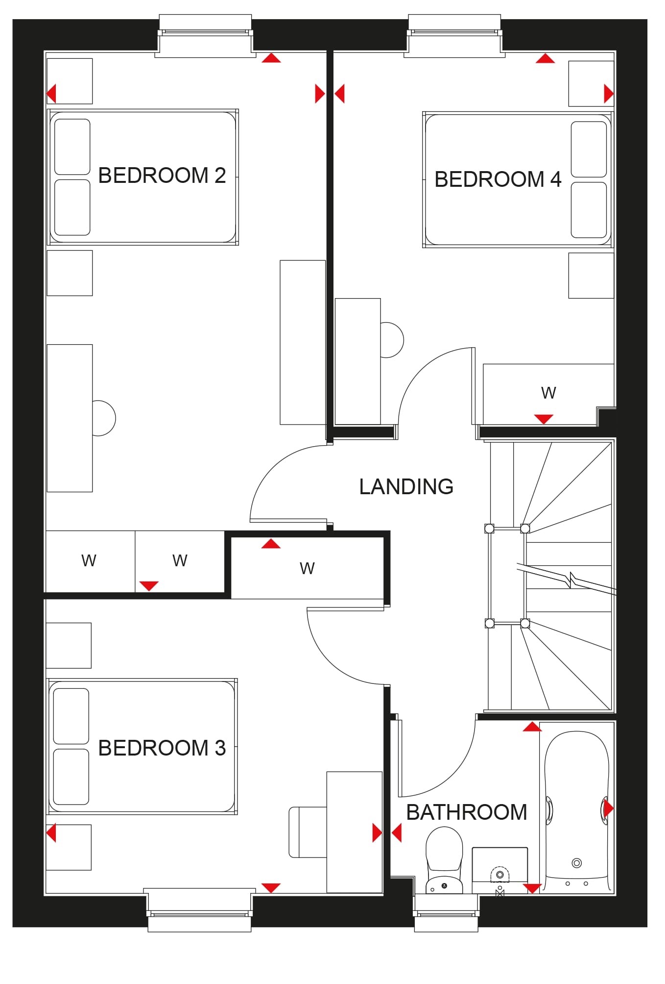 4 bed link detached house for sale in Senliz Road, Huntingdon - Property Floorplan