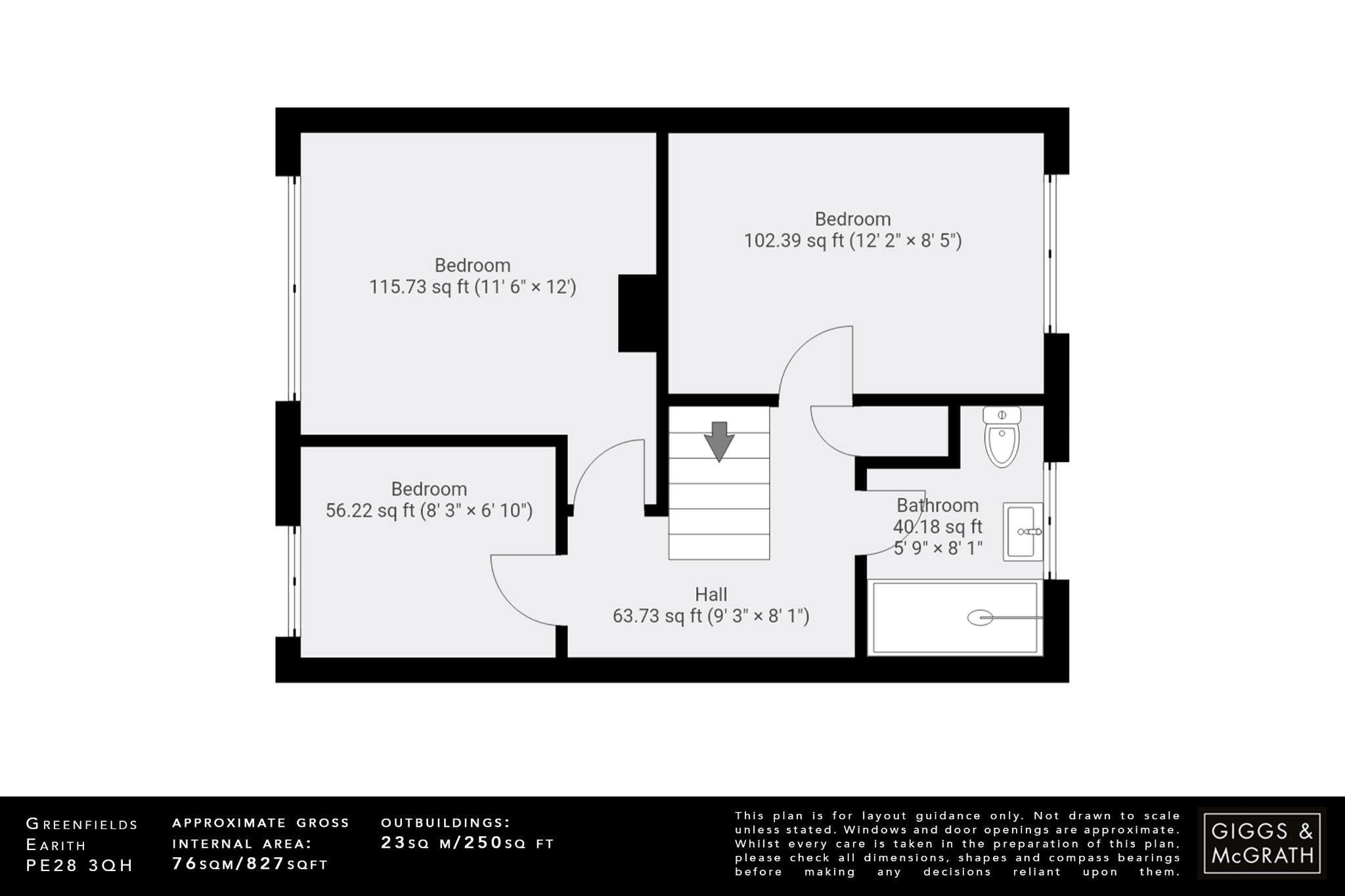 3 bed semi-detached house for sale in Greenfields, Huntingdon - Property Floorplan