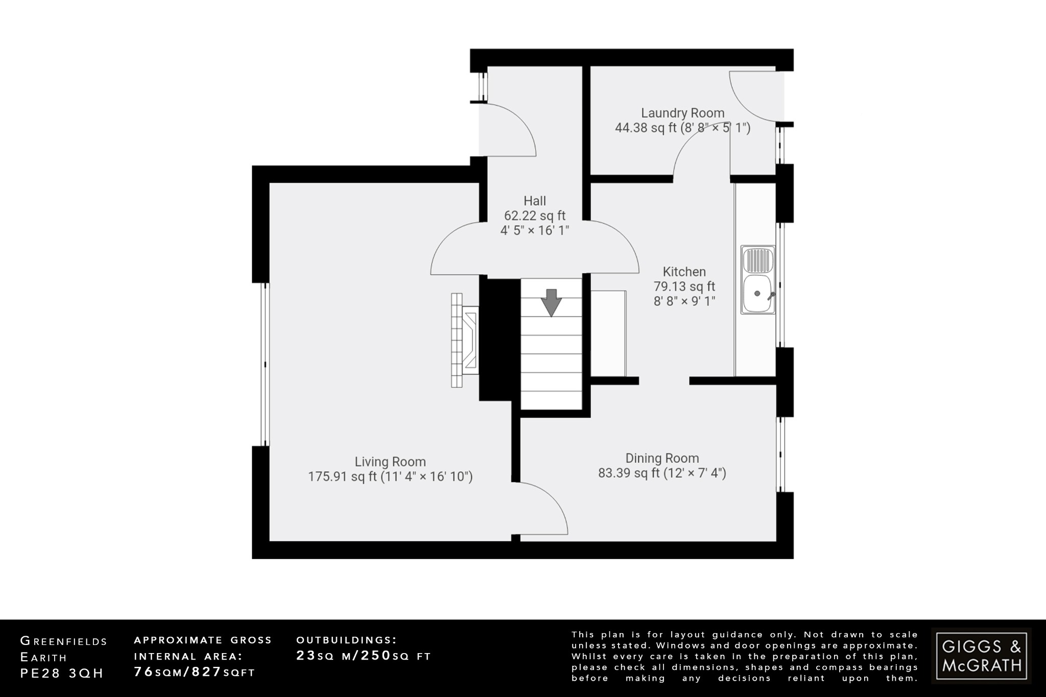 3 bed semi-detached house for sale in Greenfields, Huntingdon - Property Floorplan