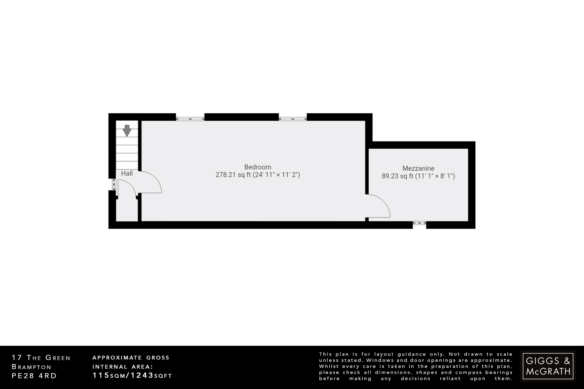 2 bed detached house for sale in The Green, Huntingdon - Property Floorplan