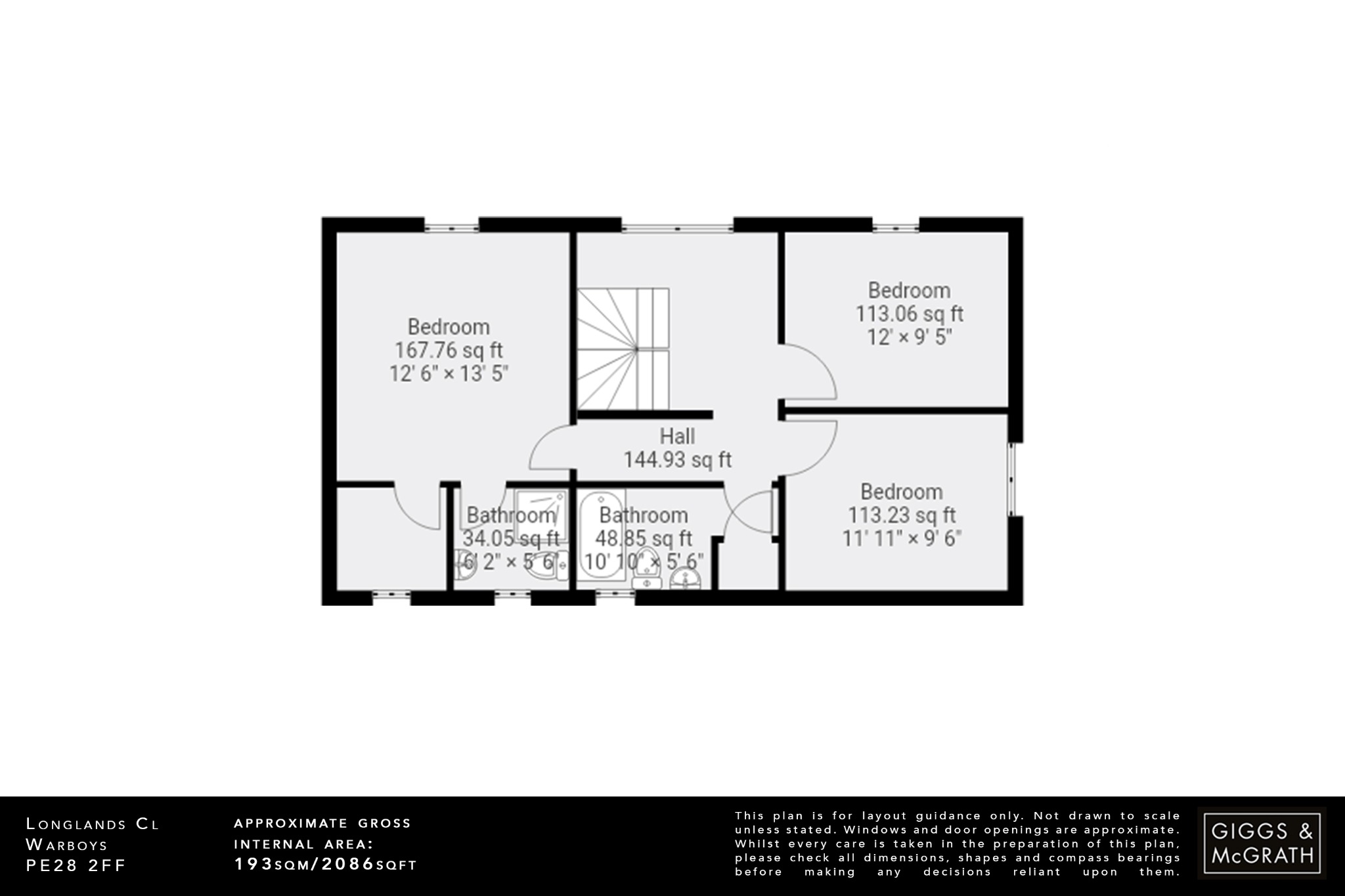 4 bed link detached house for sale in Longlands Close, Huntingdon - Property Floorplan