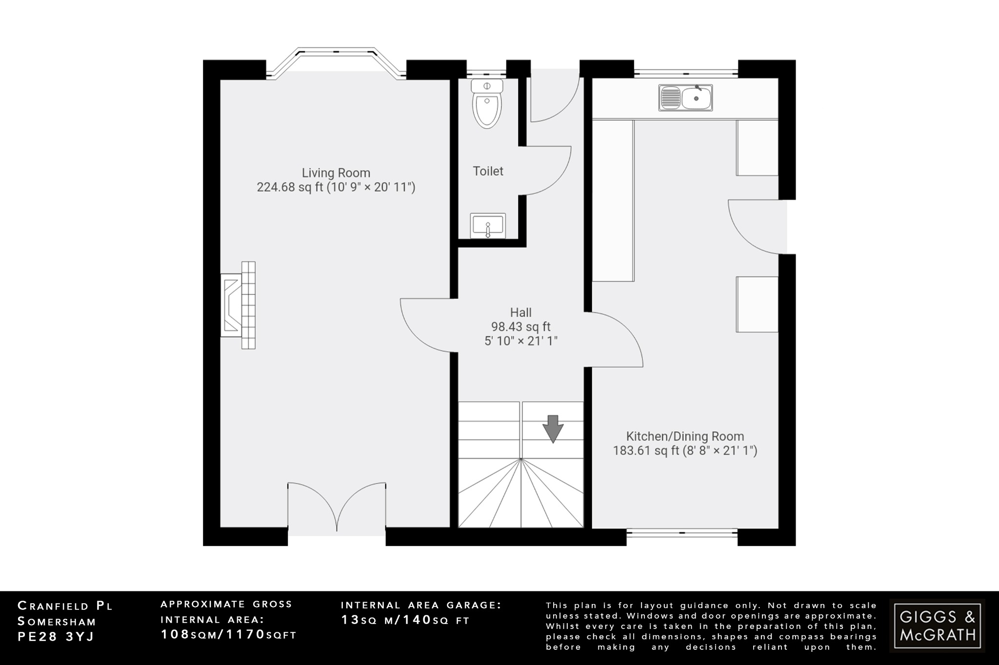4 bed detached house for sale in Cranfield Place, Huntingdon - Property Floorplan