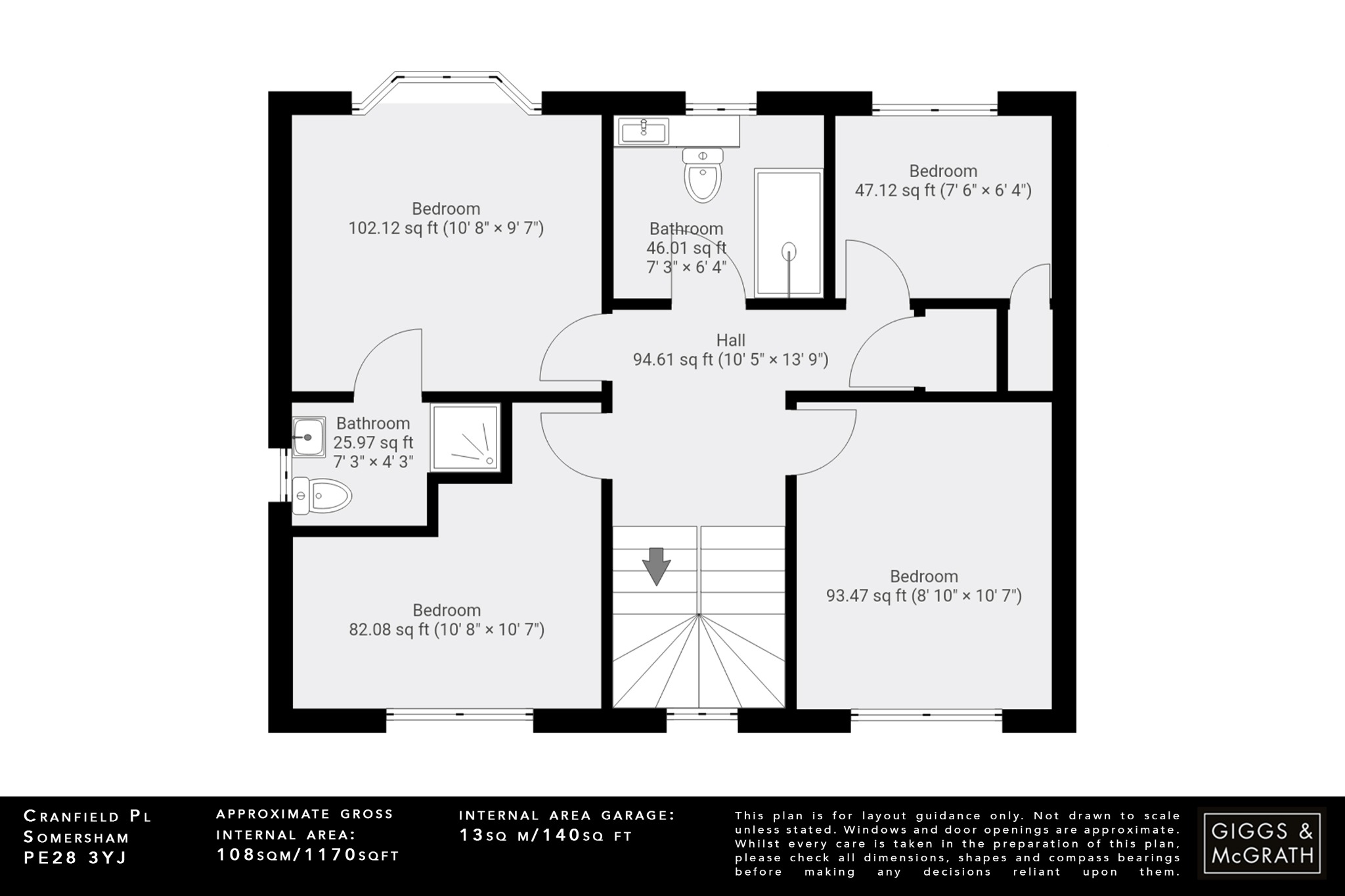 4 bed detached house for sale in Cranfield Place, Huntingdon - Property Floorplan