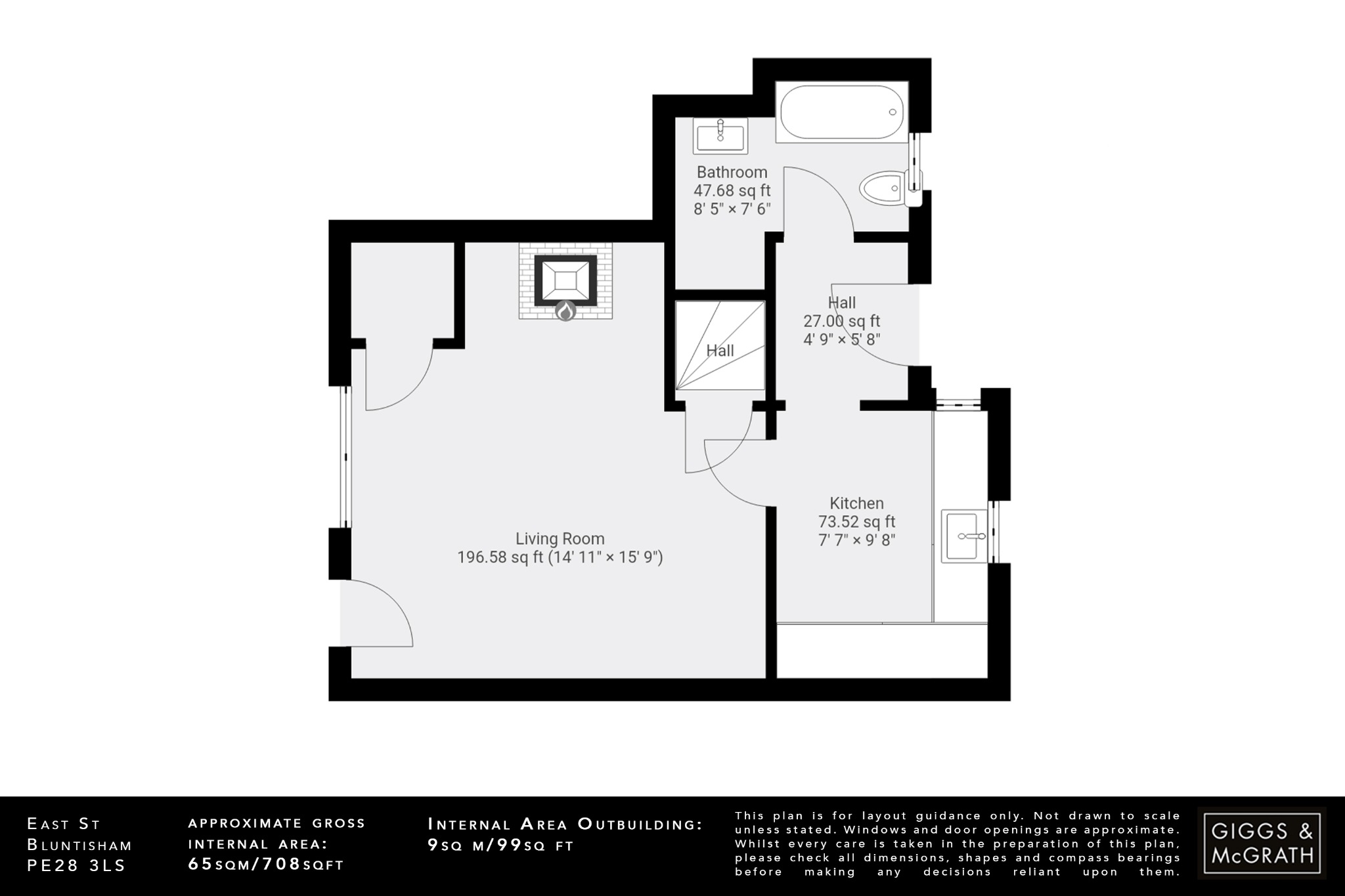 1 bed cottage for sale in East Street, Huntingdon - Property Floorplan