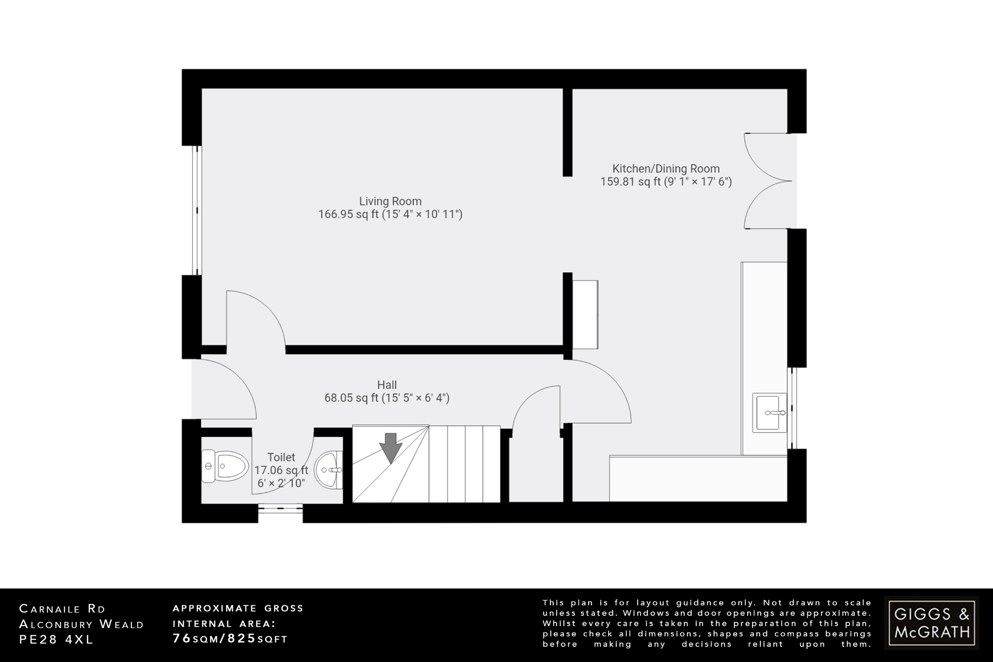 3 bed end of terrace house for sale in Carnaile Road, Huntingdon - Property Floorplan