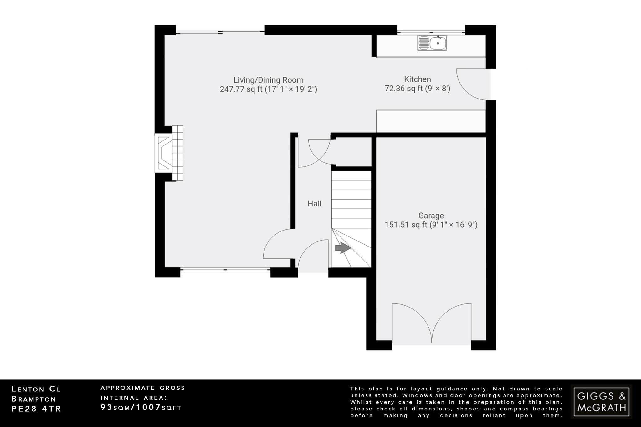 3 bed detached house for sale in Lenton Close, Huntingdon - Property Floorplan