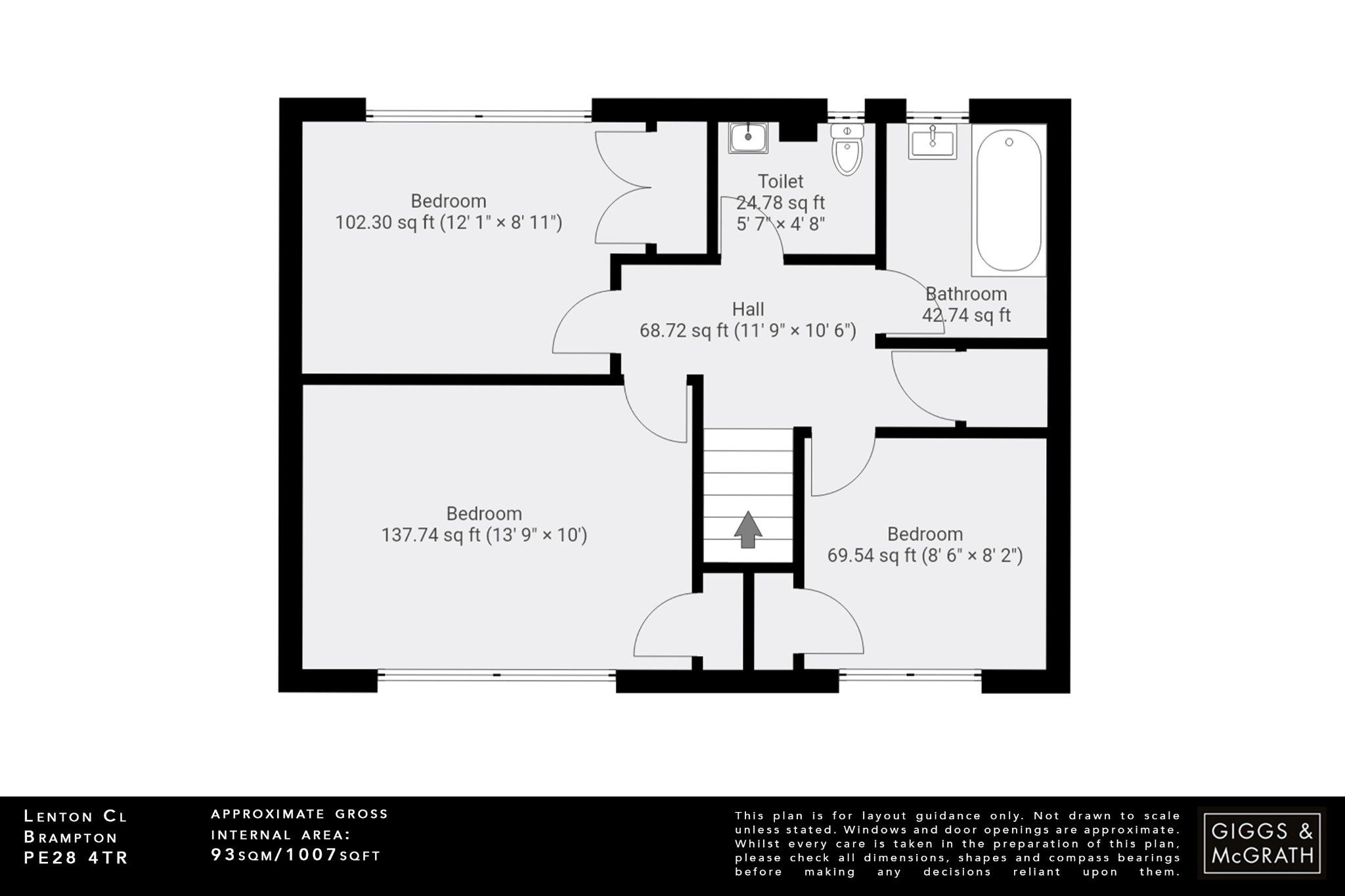 3 bed detached house for sale in Lenton Close, Huntingdon - Property Floorplan