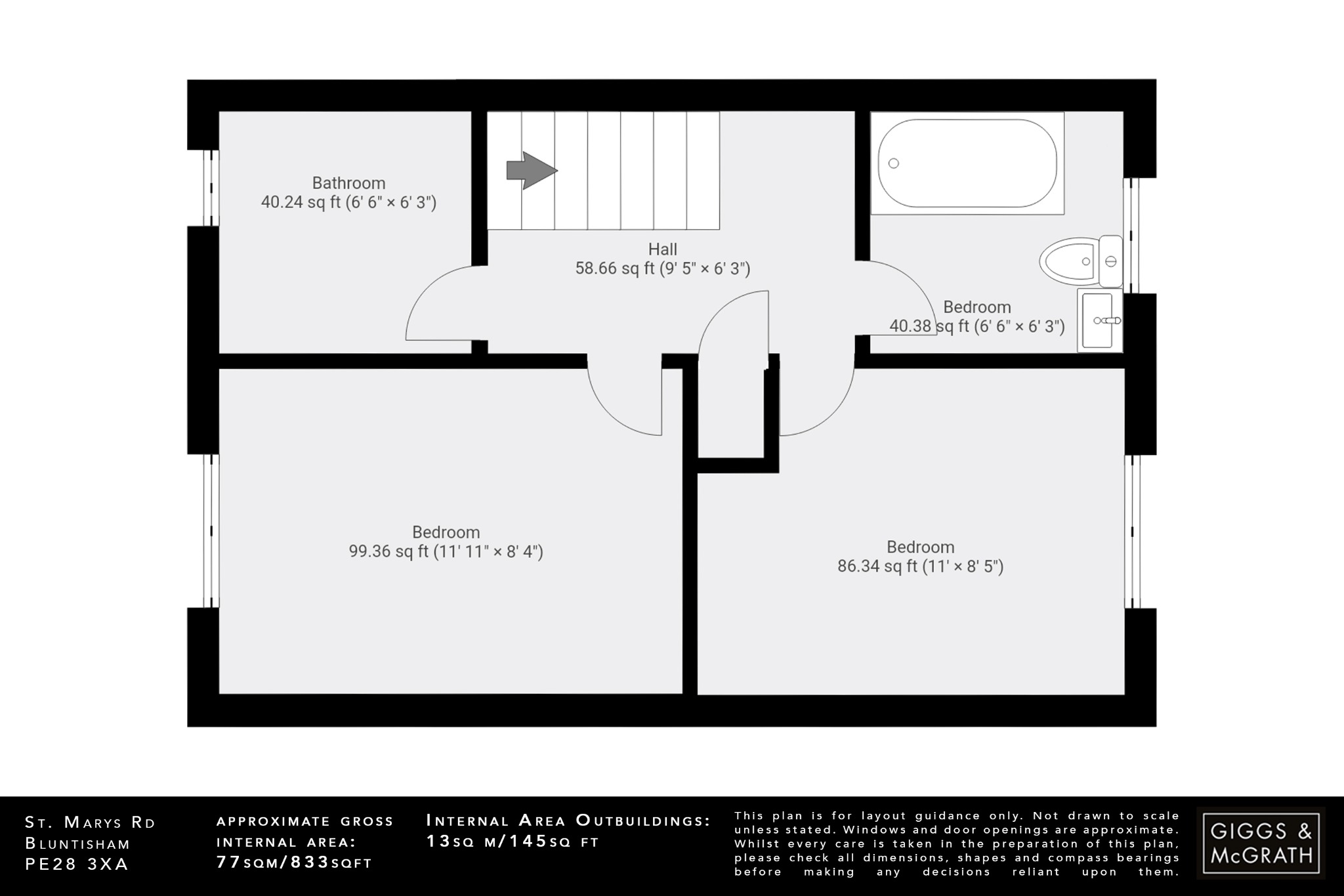 3 bed end of terrace house for sale in St Marys Road, Huntingdon - Property Floorplan