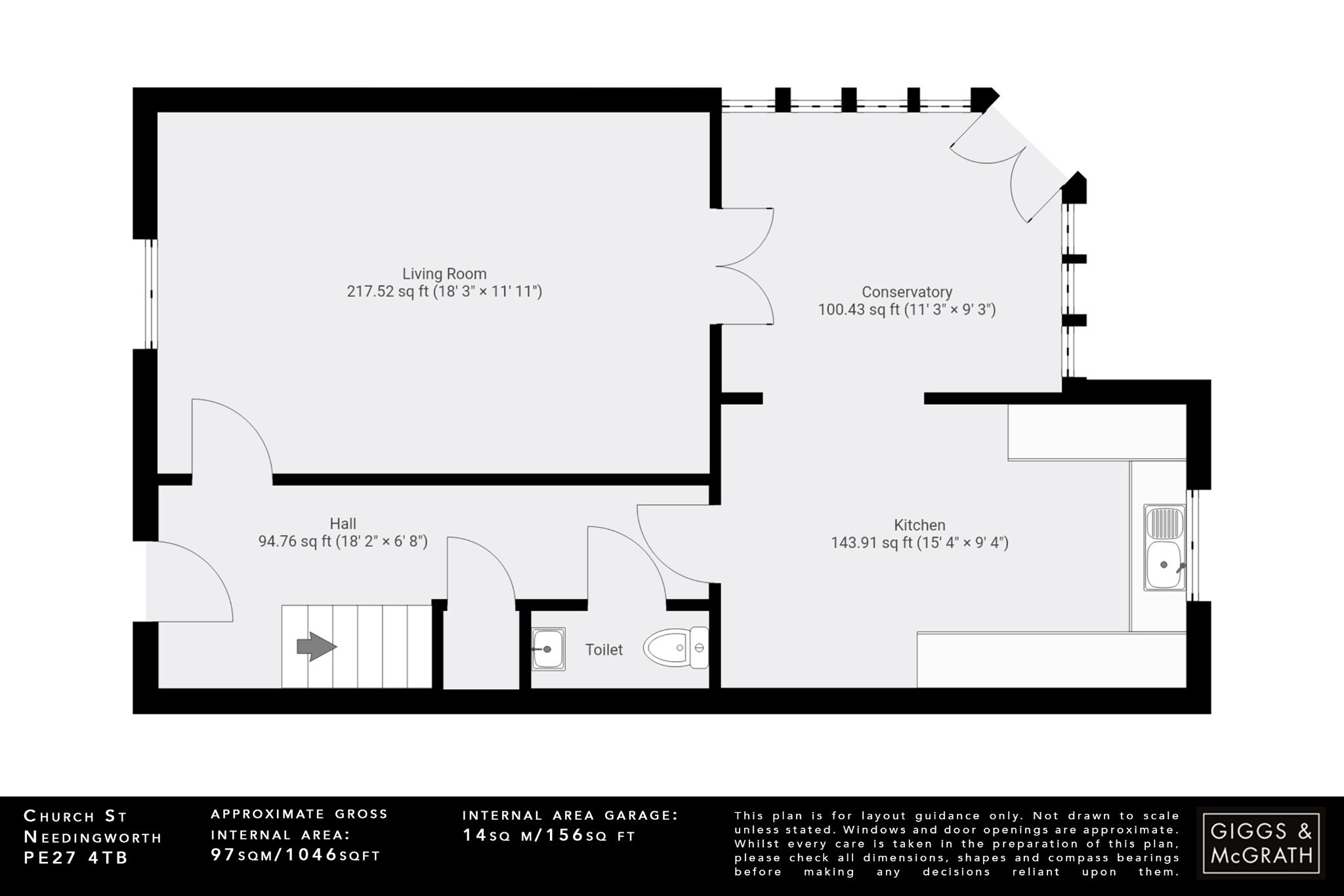 3 bed semi-detached house for sale in Church Street, St. Ives - Property Floorplan