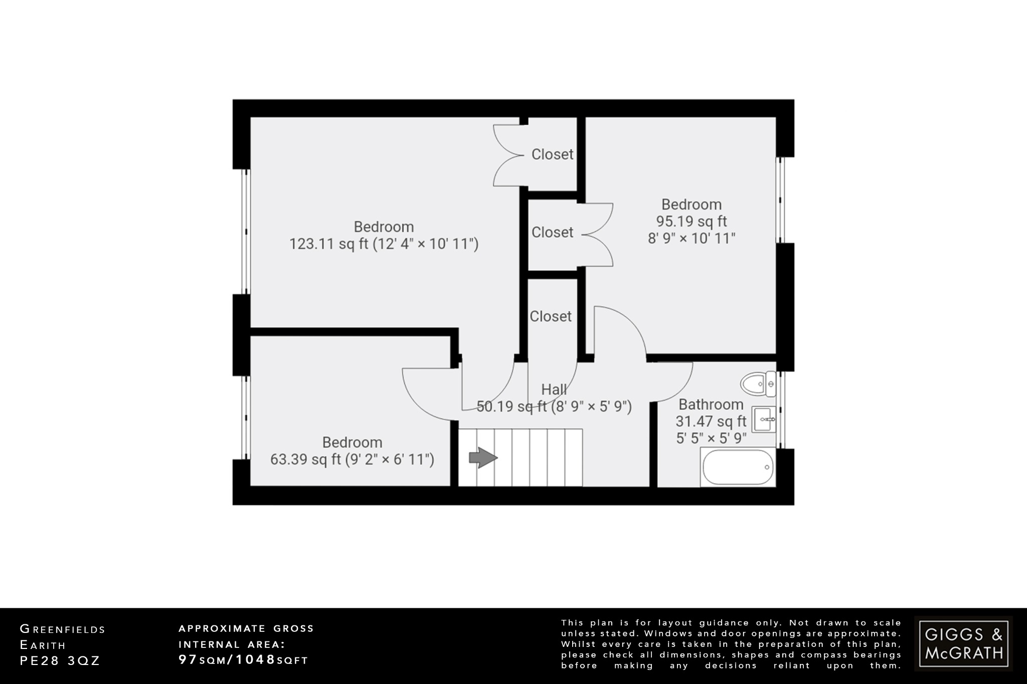 3 bed detached house for sale in Greenfields, Huntingdon - Property Floorplan