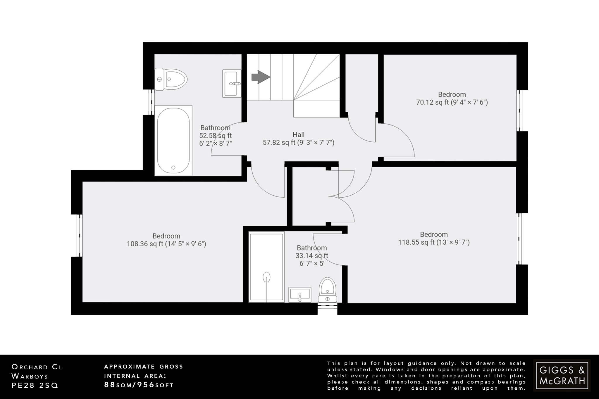 3 bed detached house for sale in Orchard Close, Cambridgeshire - Property Floorplan