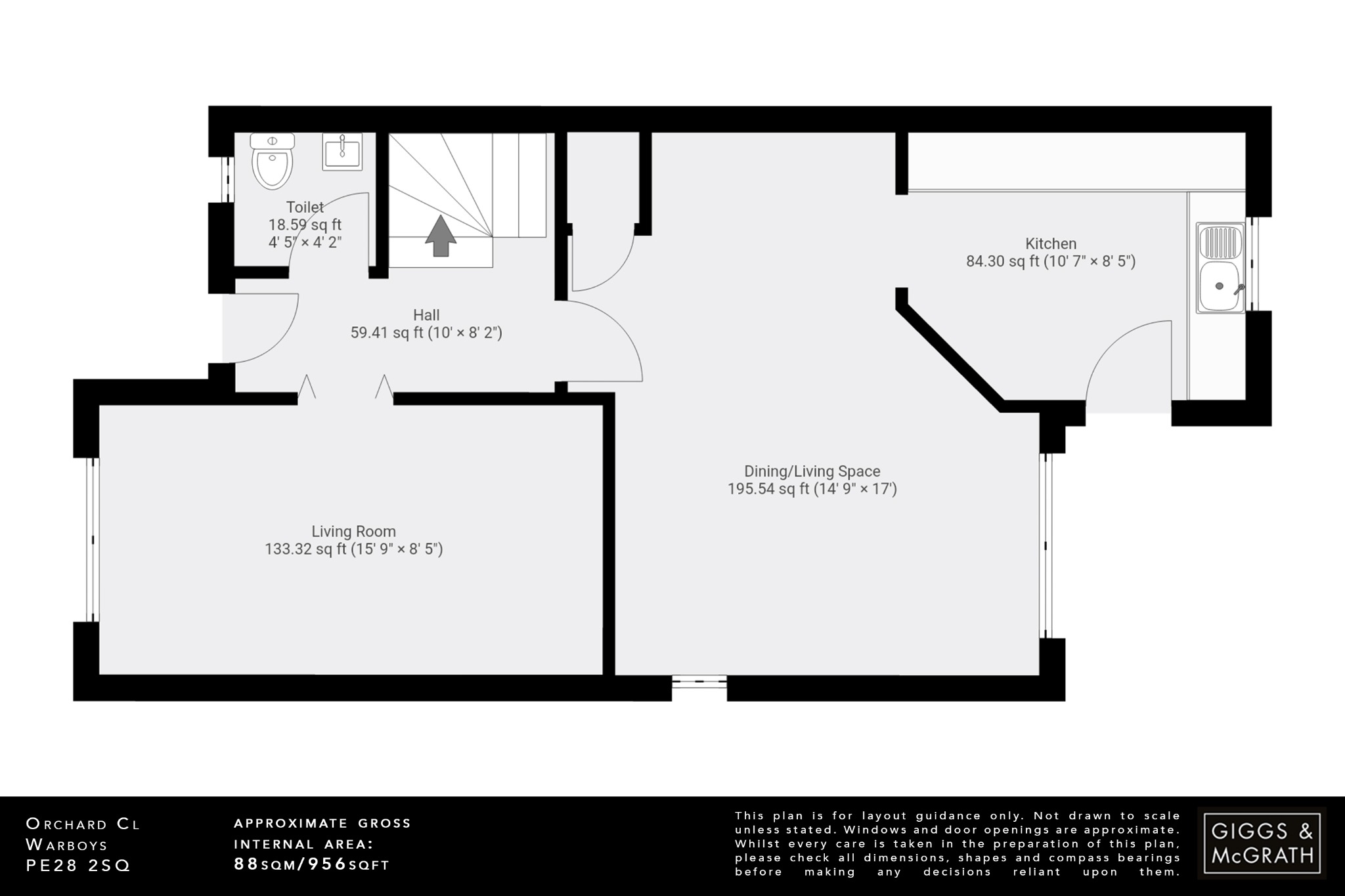 3 bed detached house for sale in Orchard Close, Cambridgeshire - Property Floorplan