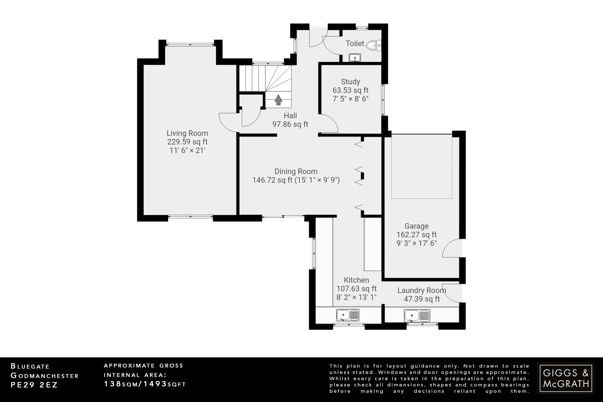 3 bed detached house for sale in Bluegate, Huntingdon - Property Floorplan