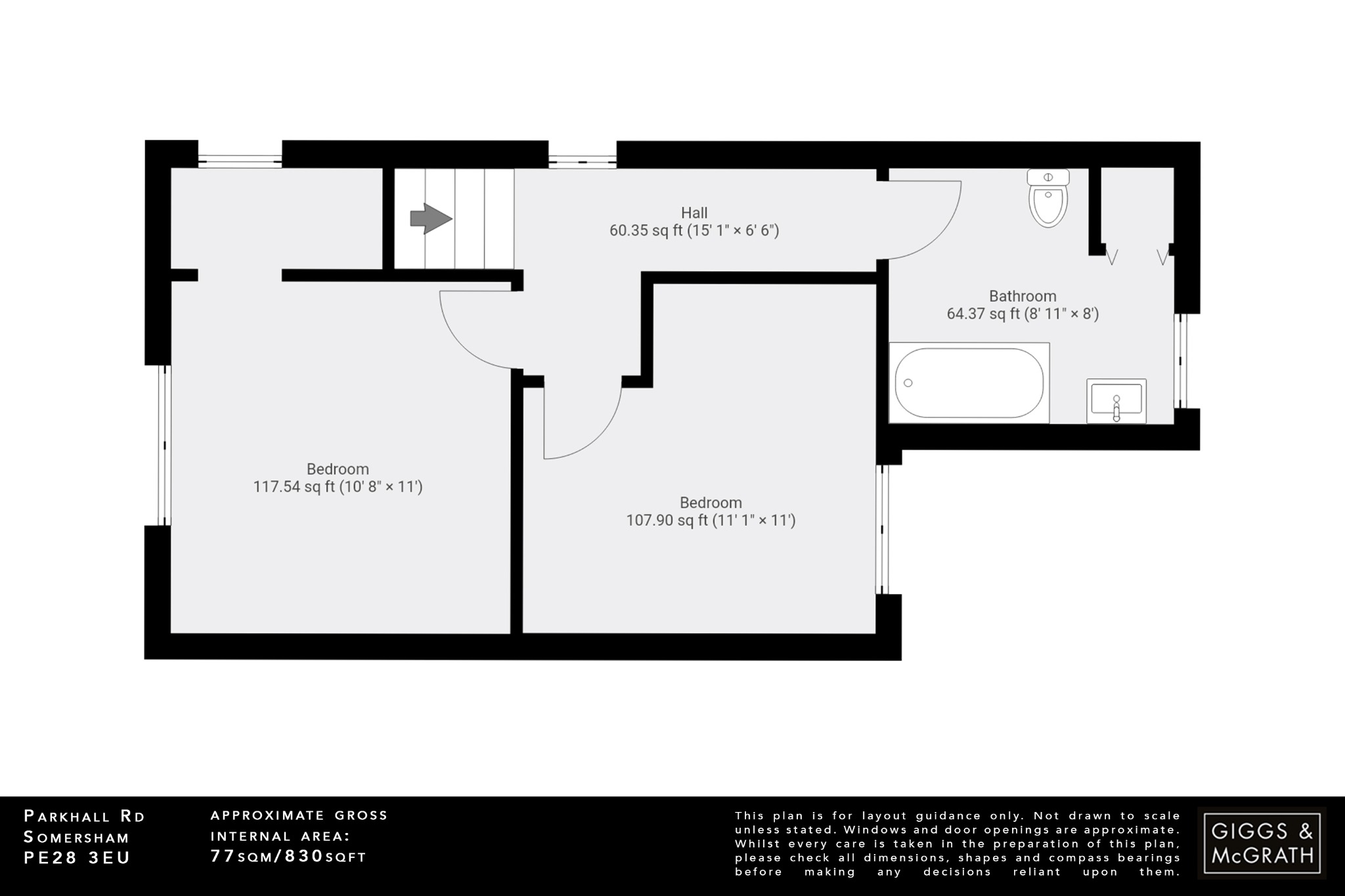 2 bed end of terrace house for sale in Parkhall Road, Huntingdon - Property Floorplan