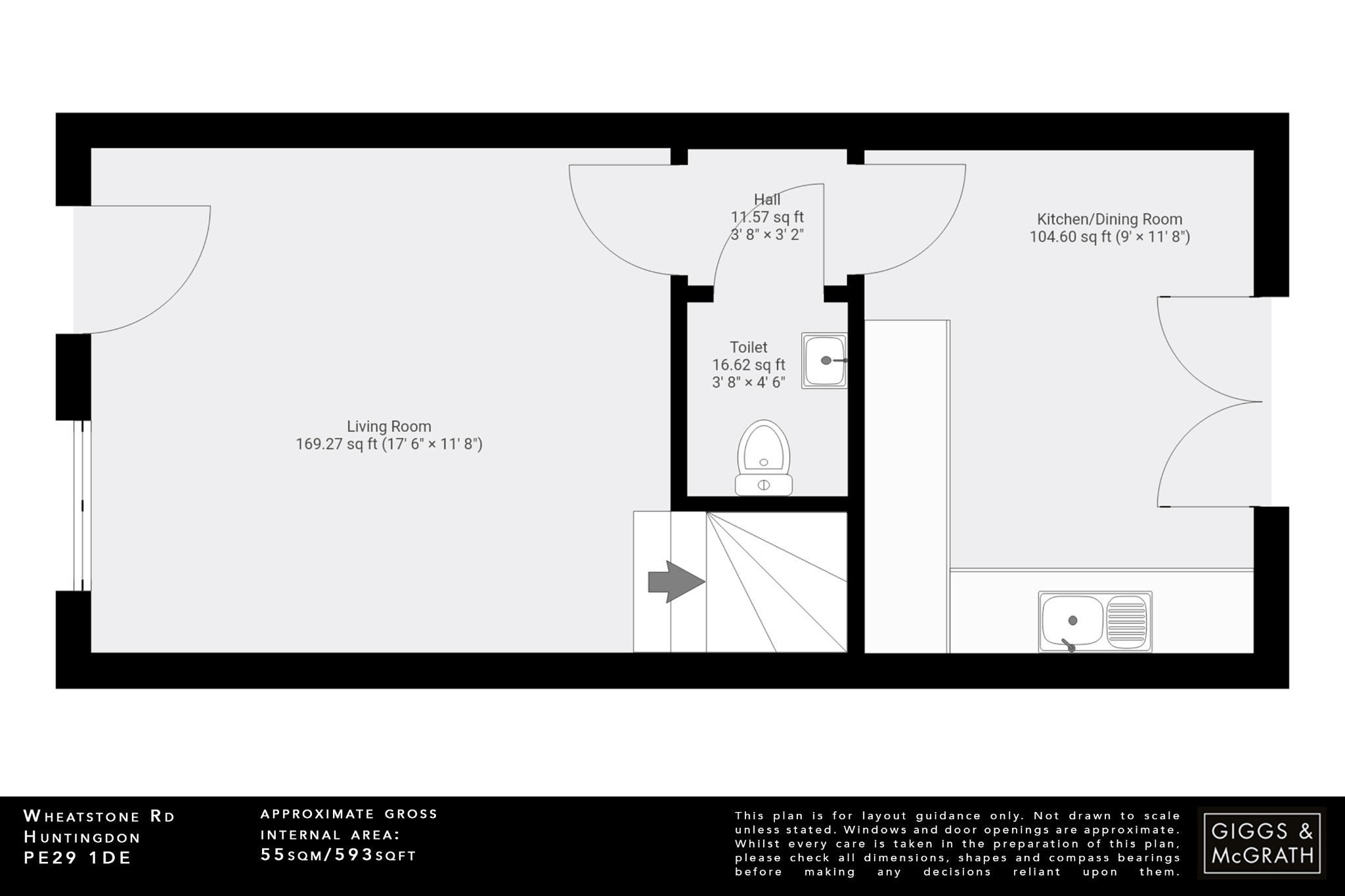 2 bed terraced house for sale in Wheatstone Road, Huntingdon - Property Floorplan