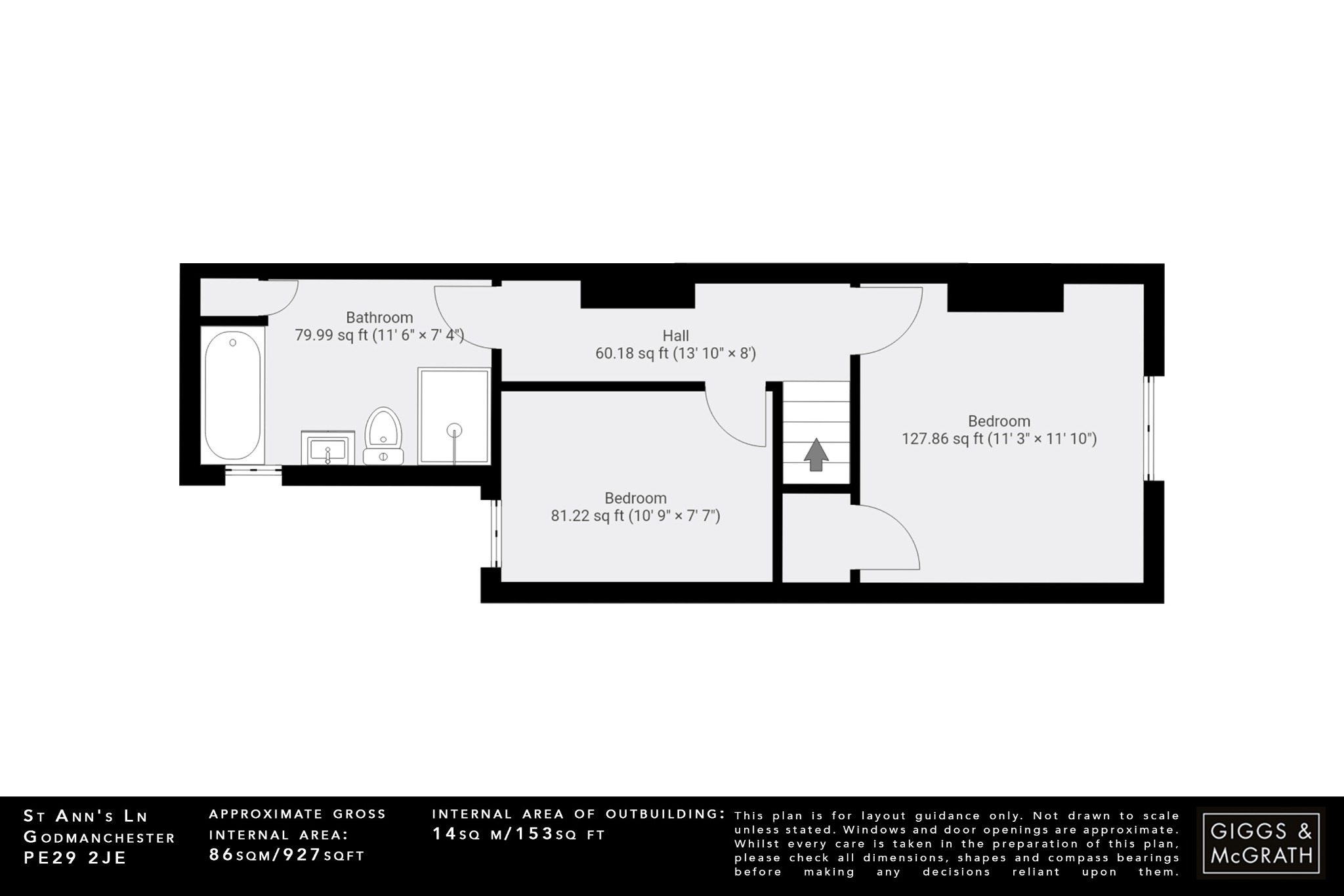 2 bed semi-detached house for sale in St. Anns Lane, Huntingdon - Property Floorplan