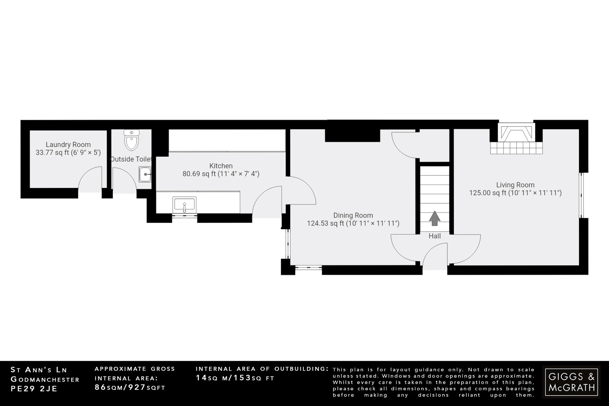 2 bed semi-detached house for sale in St. Anns Lane, Huntingdon - Property Floorplan