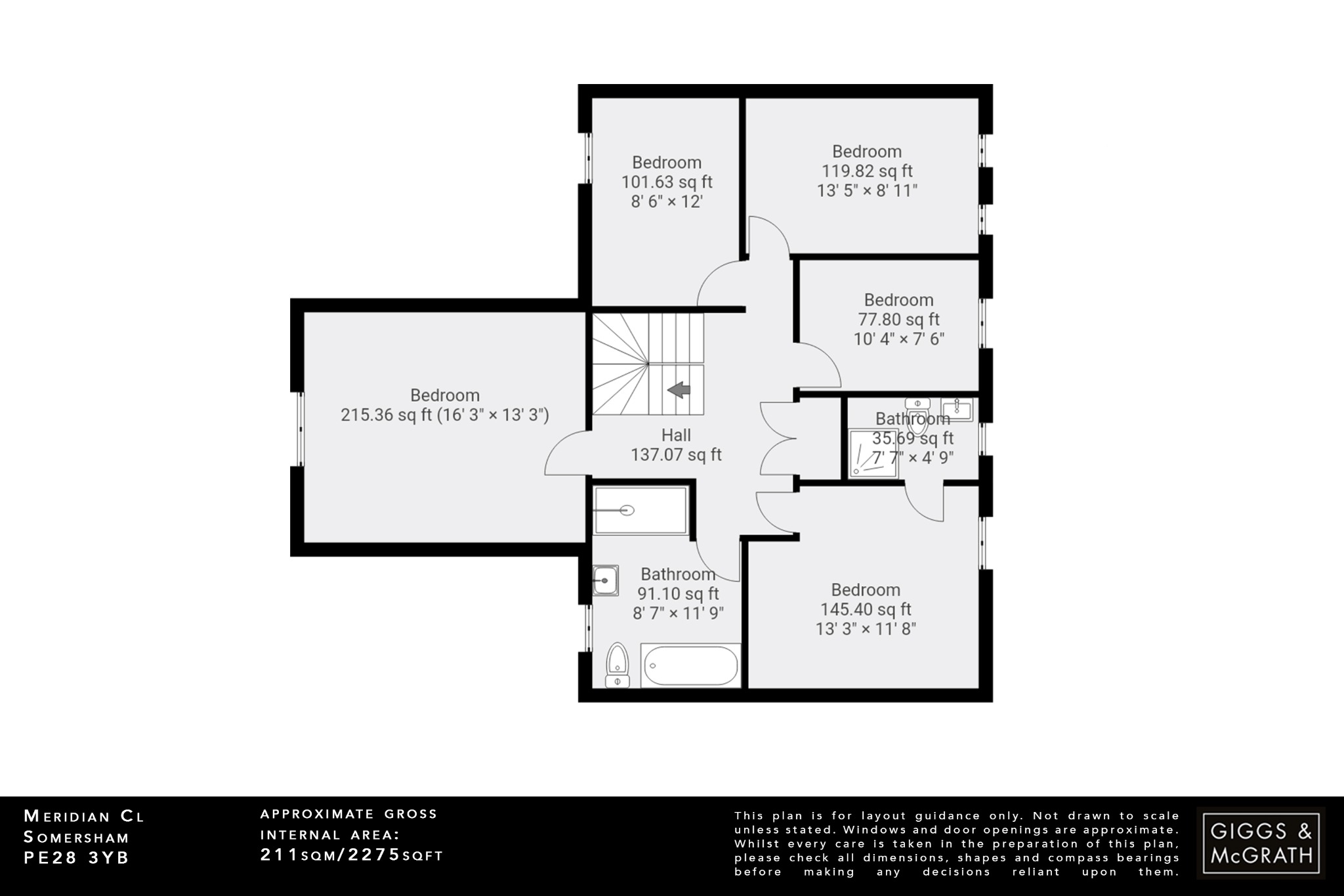 5 bed detached house for sale in Meridian Close, Huntingdon - Property Floorplan