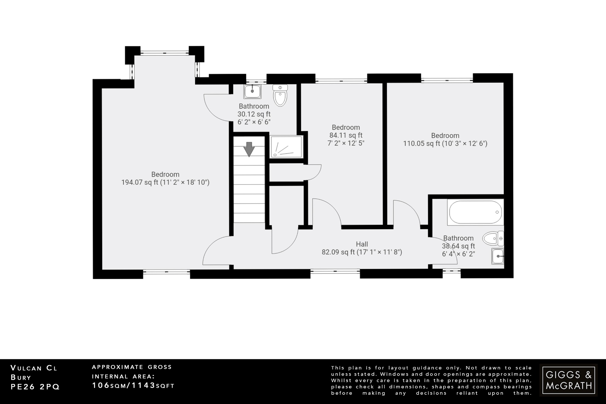 3 bed terraced house for sale in Bury, Huntingdon - Property Floorplan