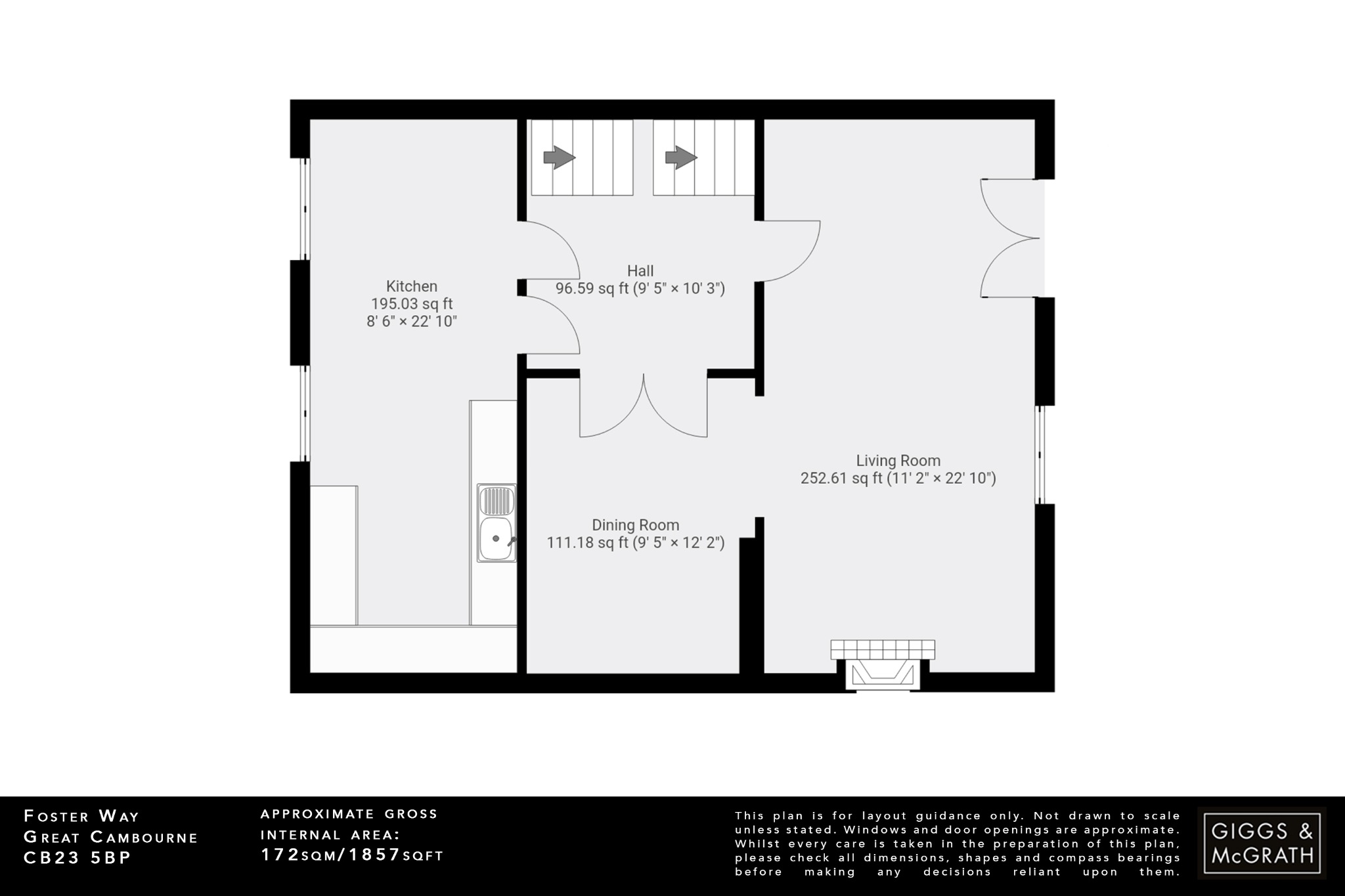 4 bed town house for sale in Foster Way, Cambridge - Property Floorplan