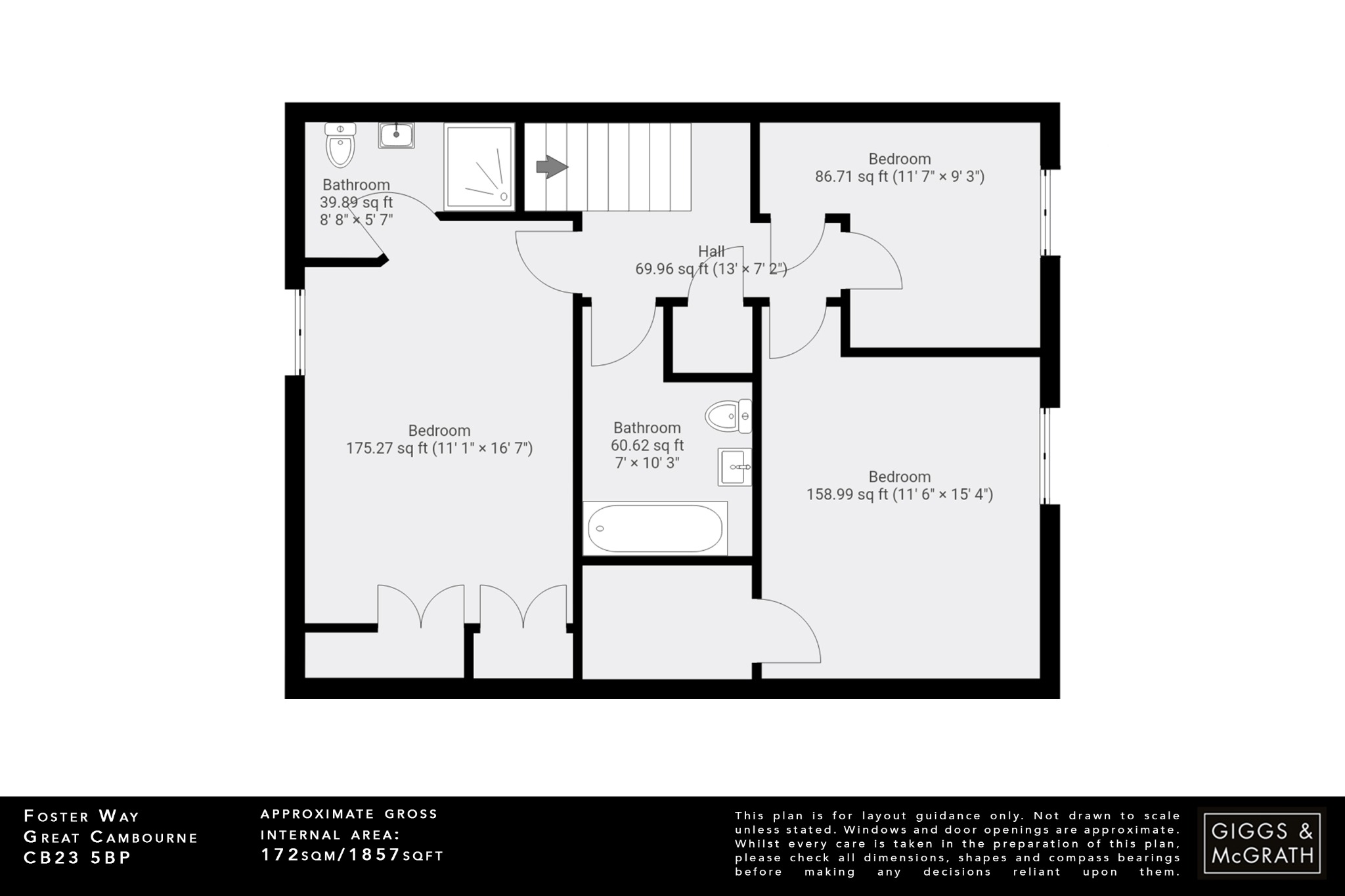 4 bed town house for sale in Foster Way, Cambridge - Property Floorplan