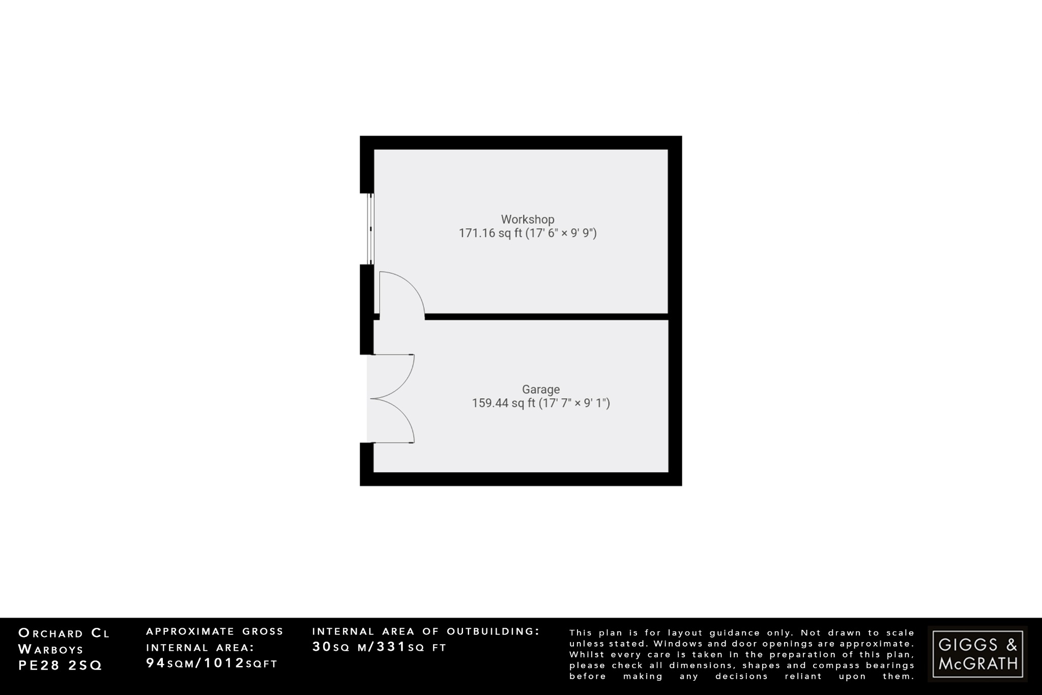 2 bed detached bungalow for sale in Orchard Close, Huntingdon - Property Floorplan