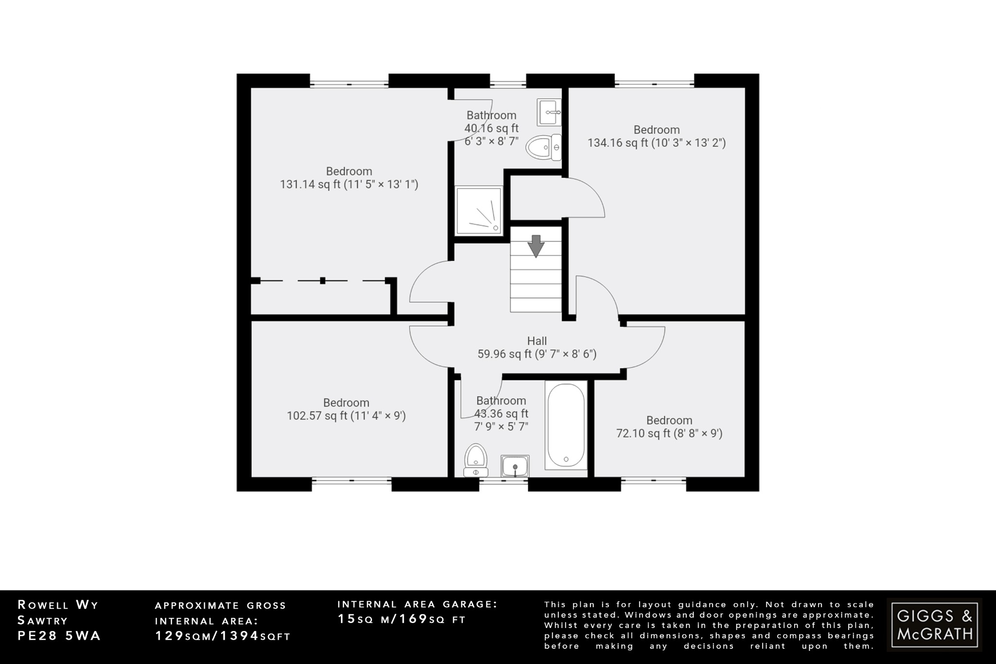 4 bed detached house for sale in Rowell Way, Huntingdon - Property Floorplan