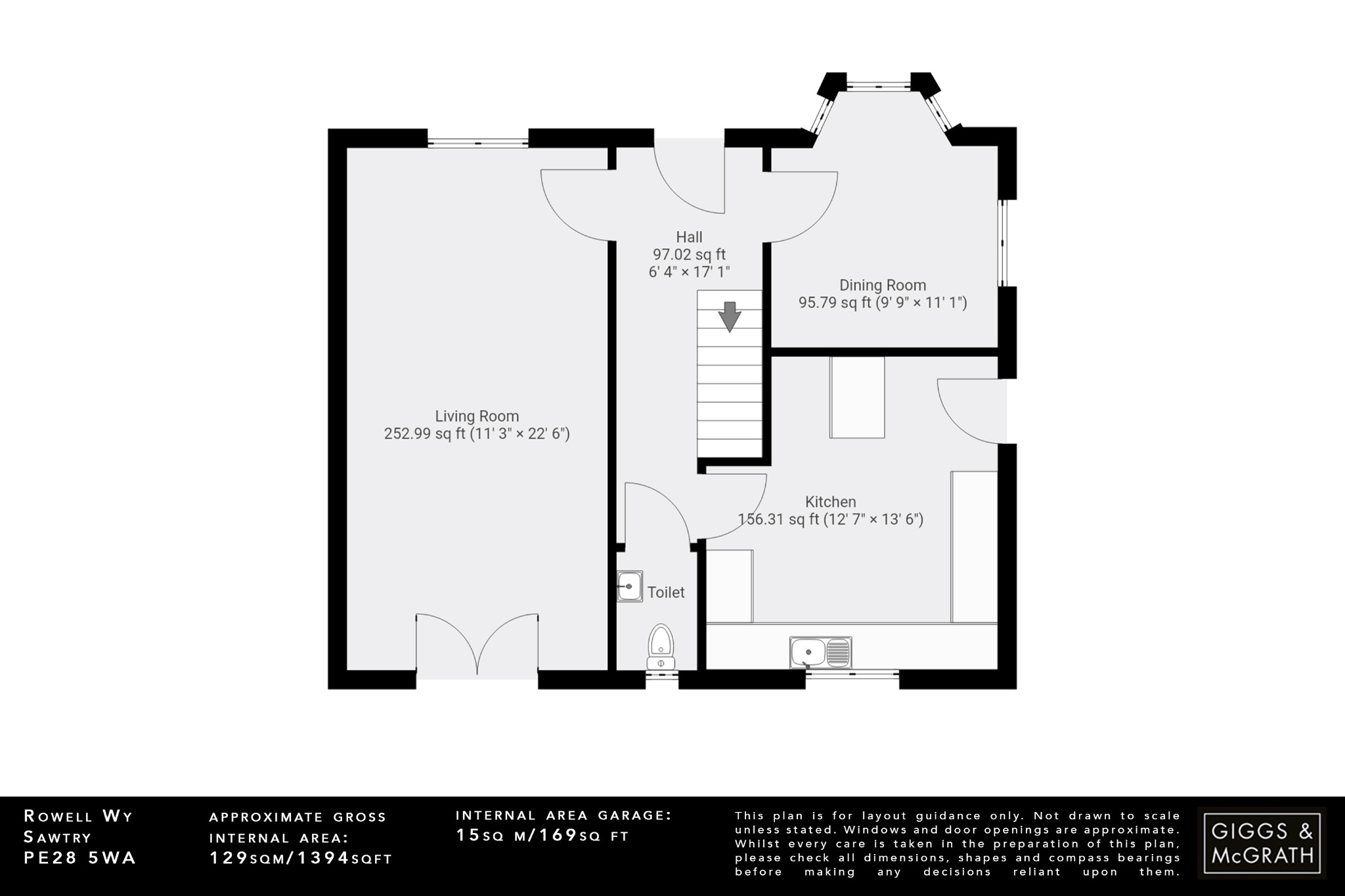 4 bed detached house for sale in Rowell Way, Huntingdon - Property Floorplan