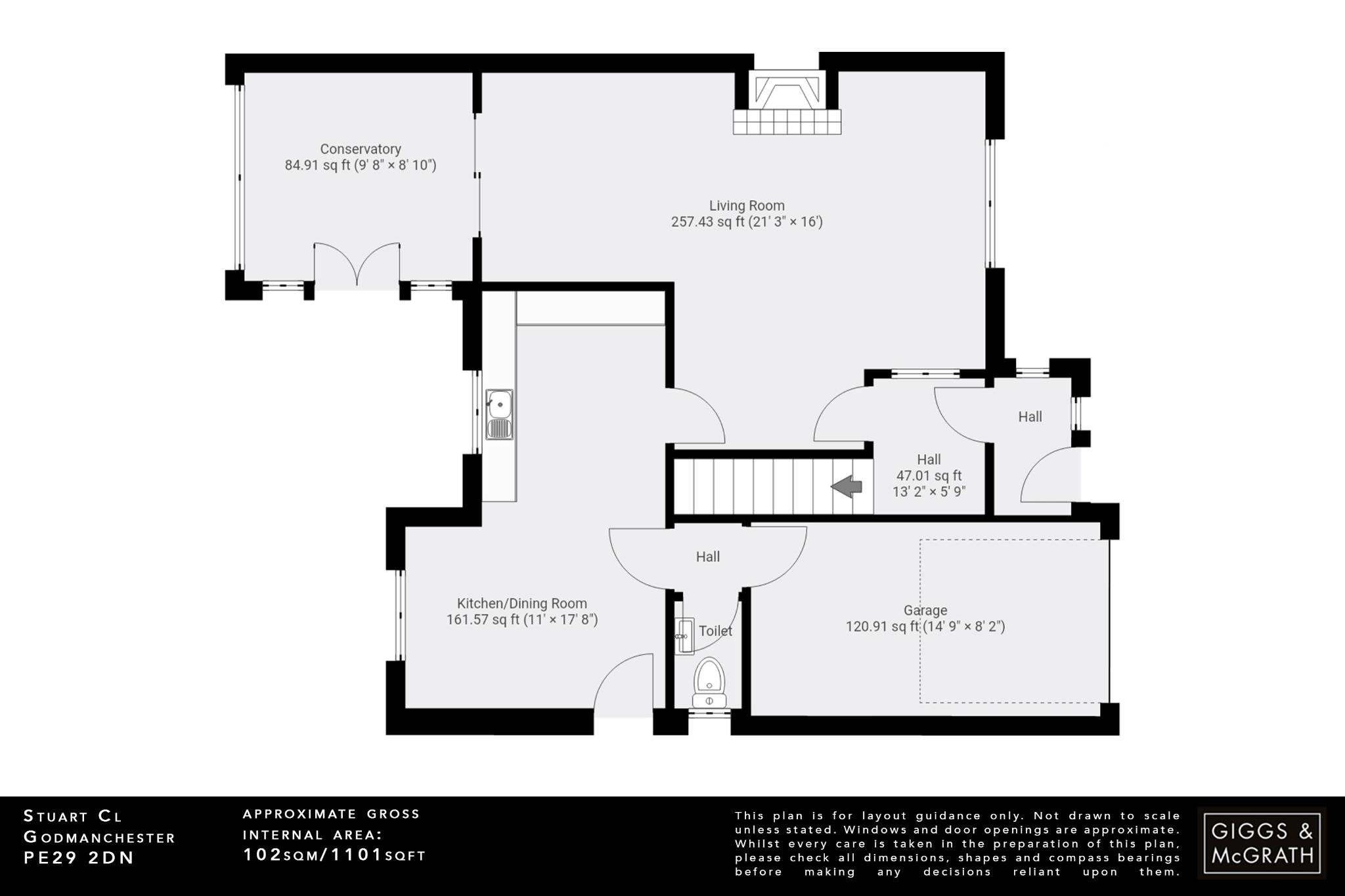 3 bed semi-detached house for sale in Stuart Close, Huntingdon - Property Floorplan