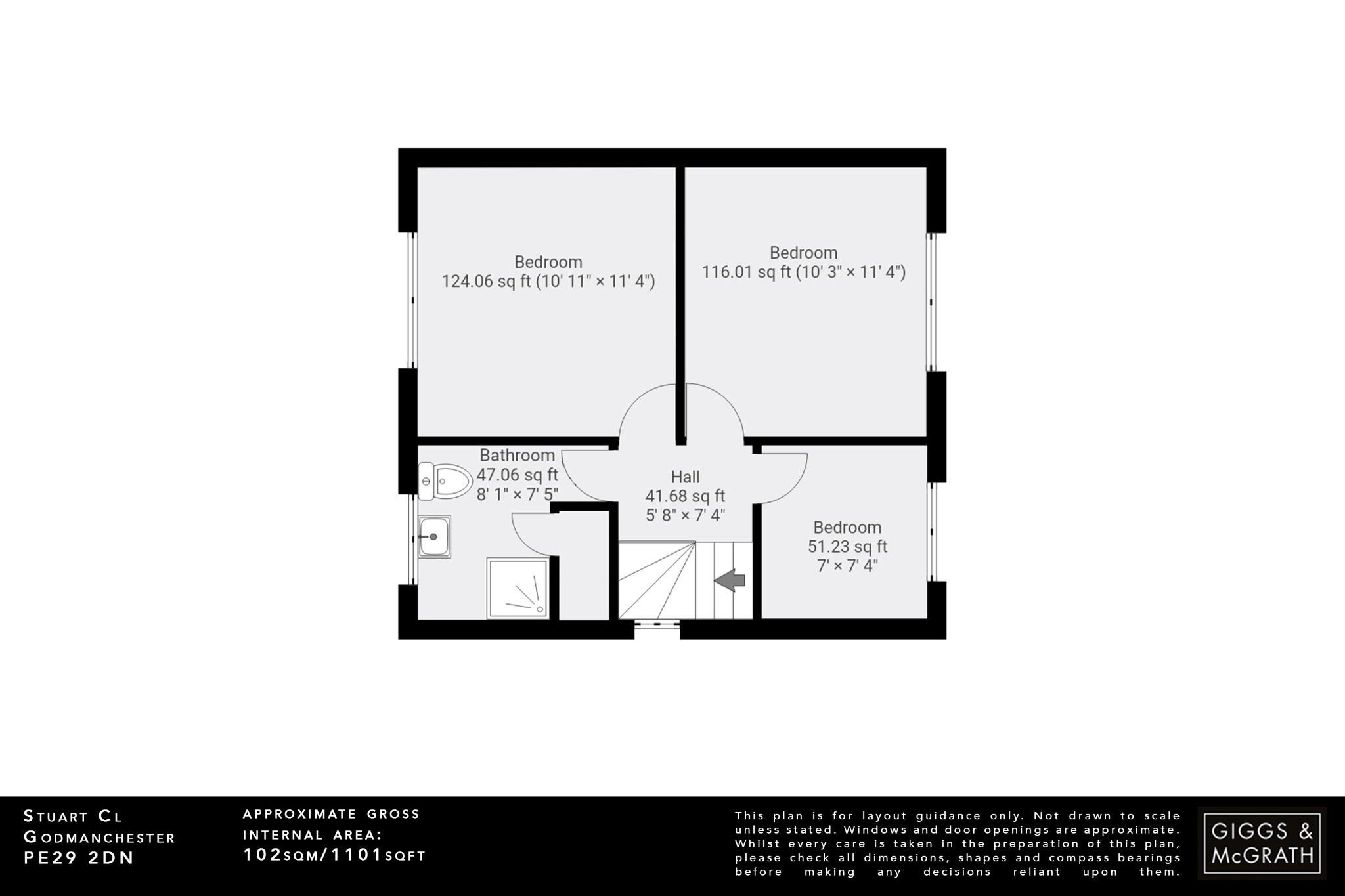 3 bed semi-detached house for sale in Stuart Close, Huntingdon - Property Floorplan