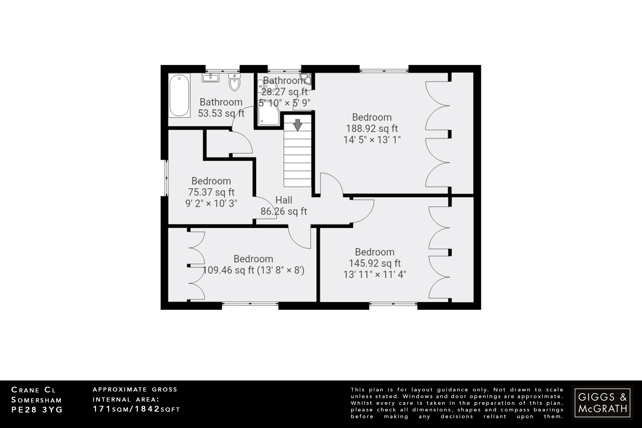 4 bed detached house for sale in Crane Close, Huntingdon - Property Floorplan