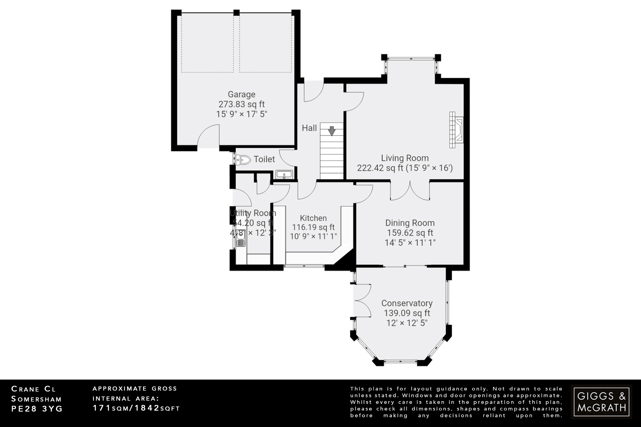 4 bed detached house for sale in Crane Close, Huntingdon - Property Floorplan