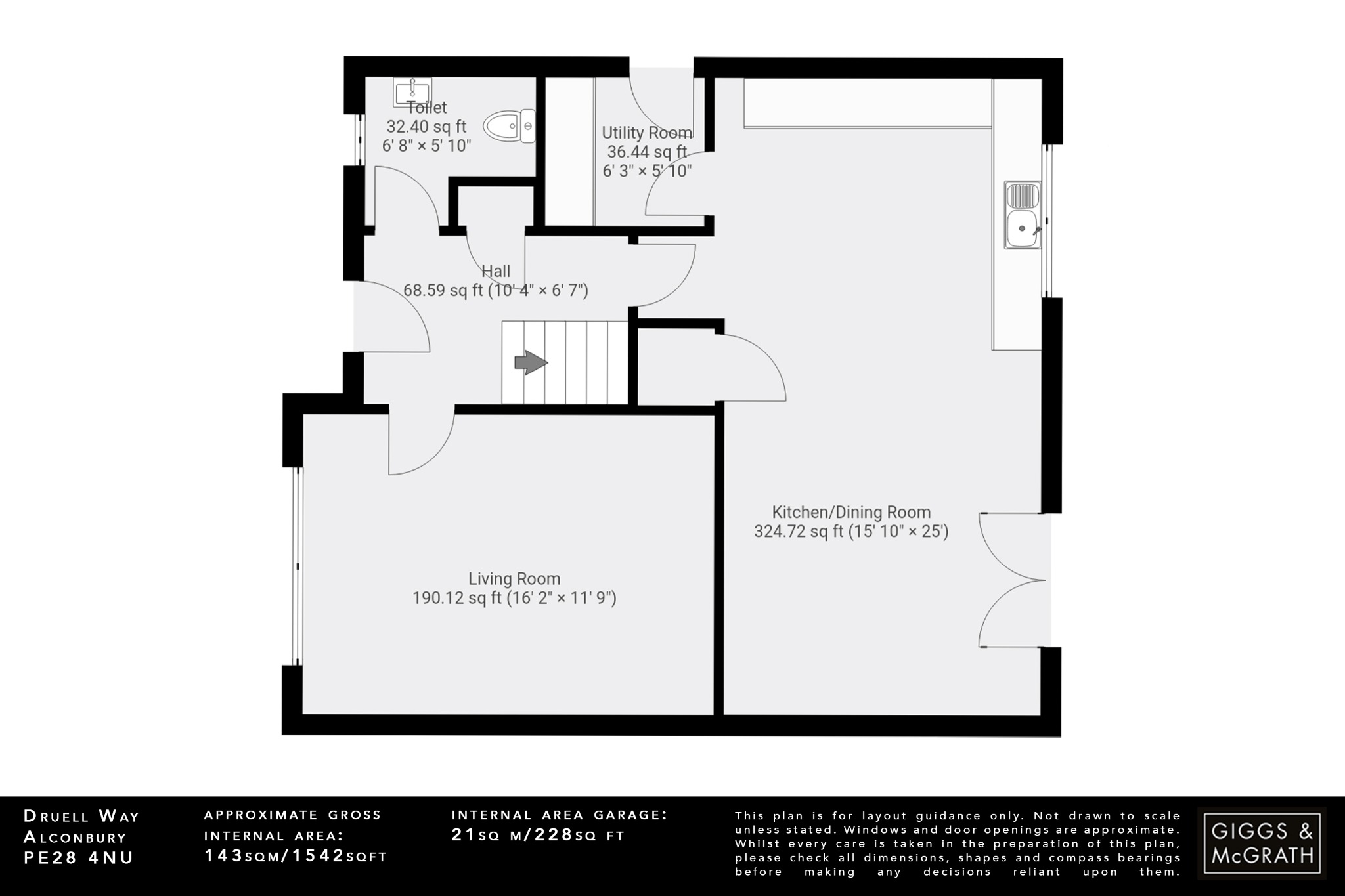 4 bed detached house for sale in Druell Way, Huntingdon - Property Floorplan