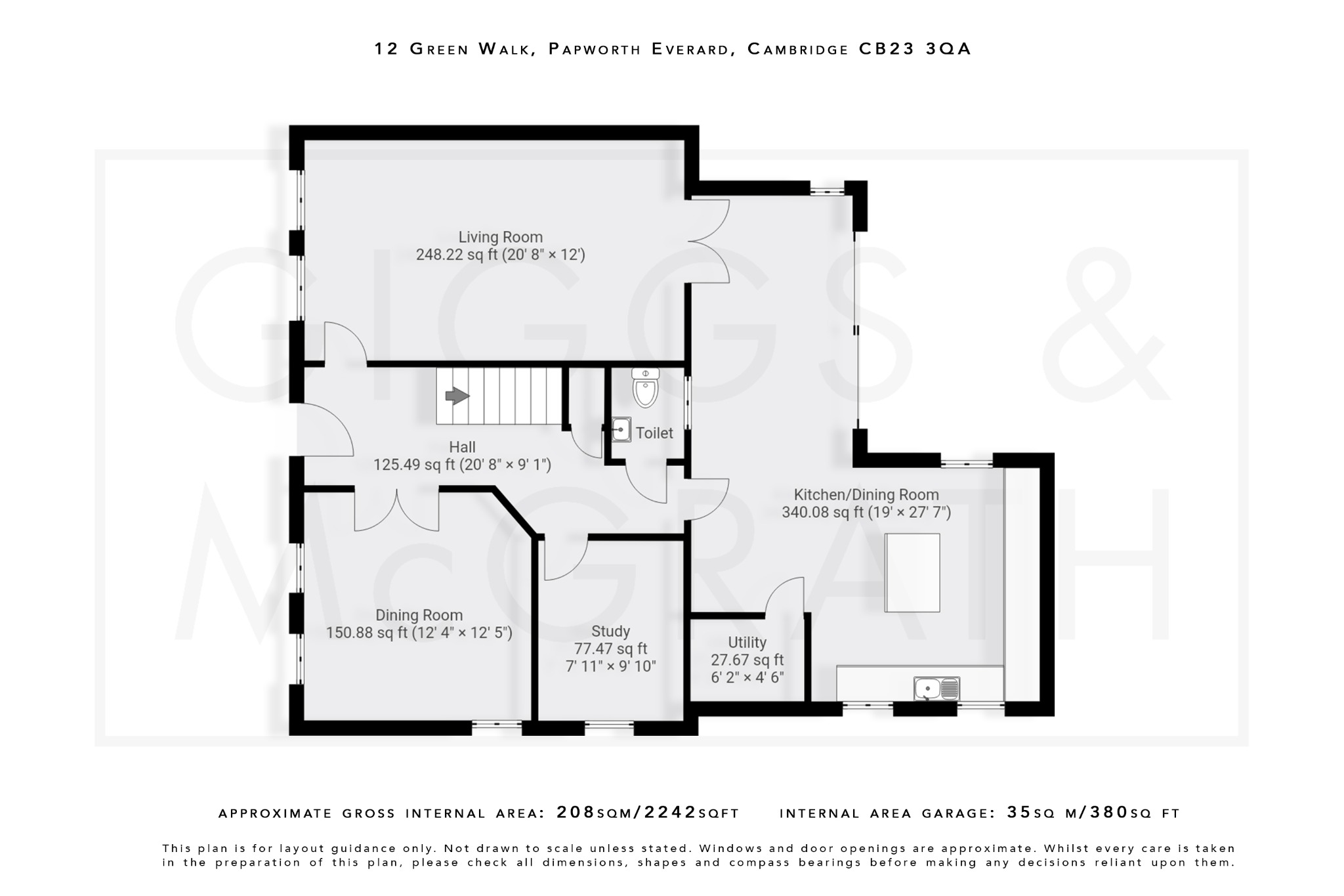 4 bed detached house for sale in Green Walk, Cambridge - Property Floorplan