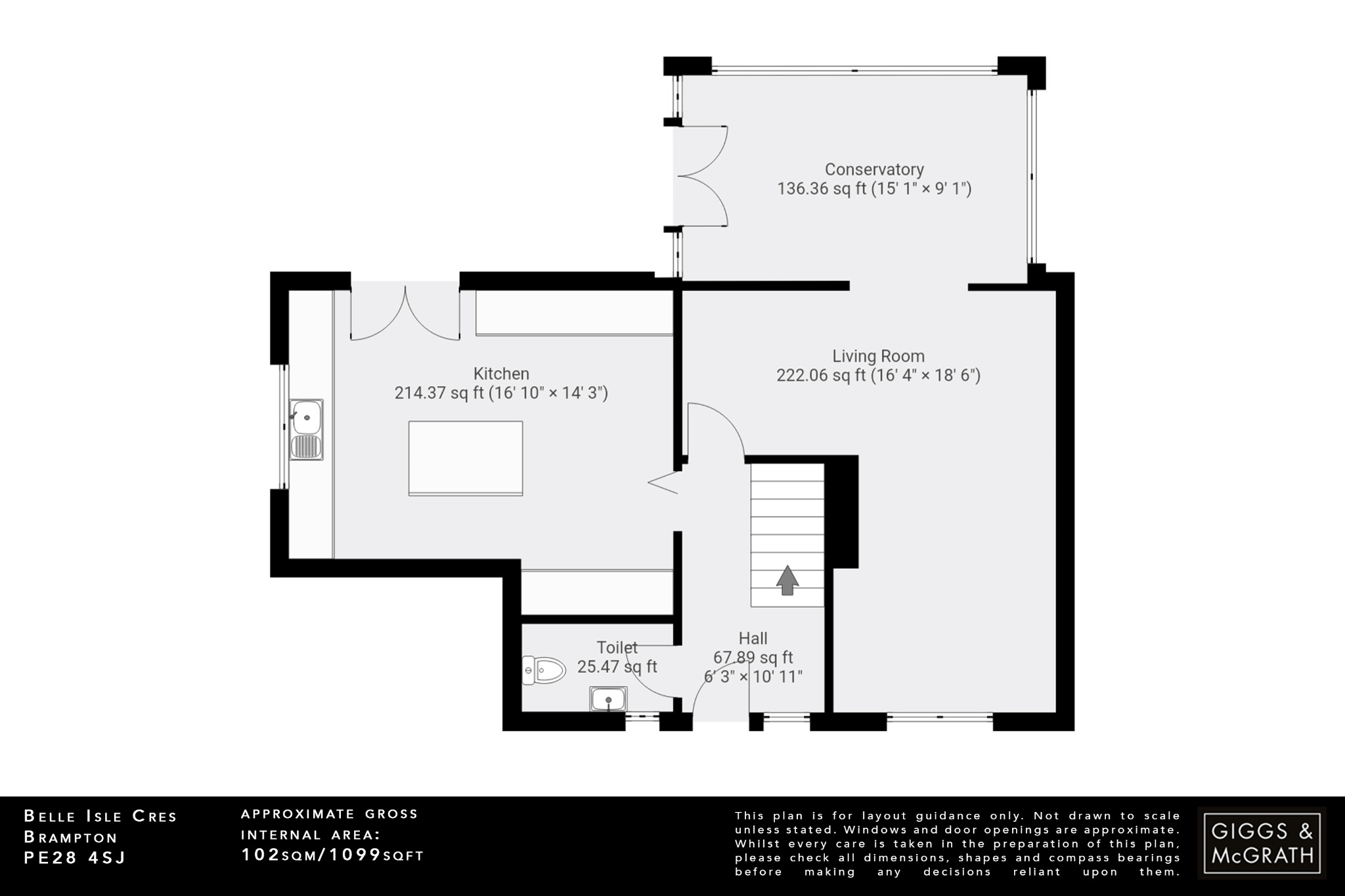 3 bed semi-detached house for sale in Belle Isle Crescent, Huntingdon - Property Floorplan